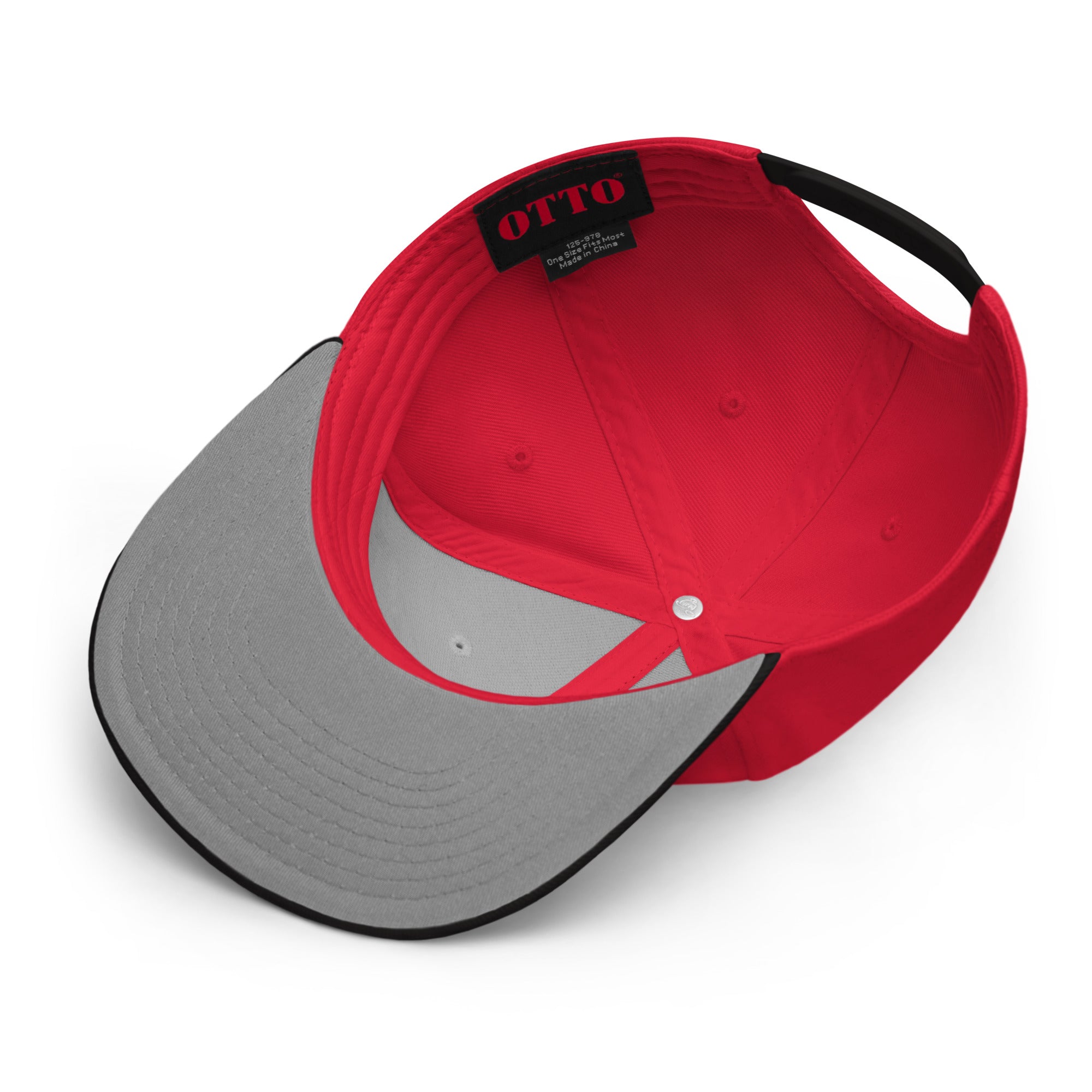 NO KINGS SNAPBACK CAP/Black/Red/Red