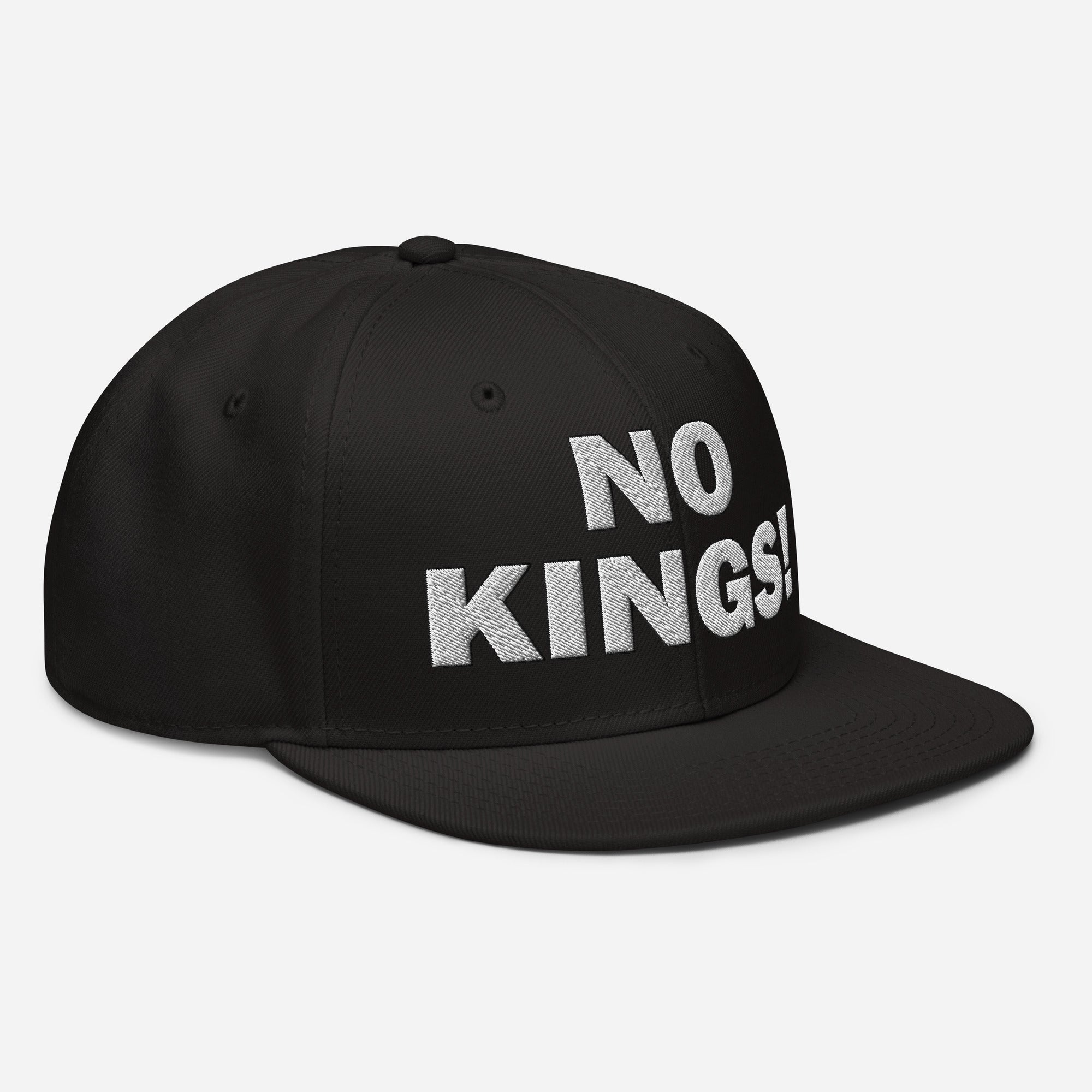 NO KINGS SNAPBACK CAP/Black
