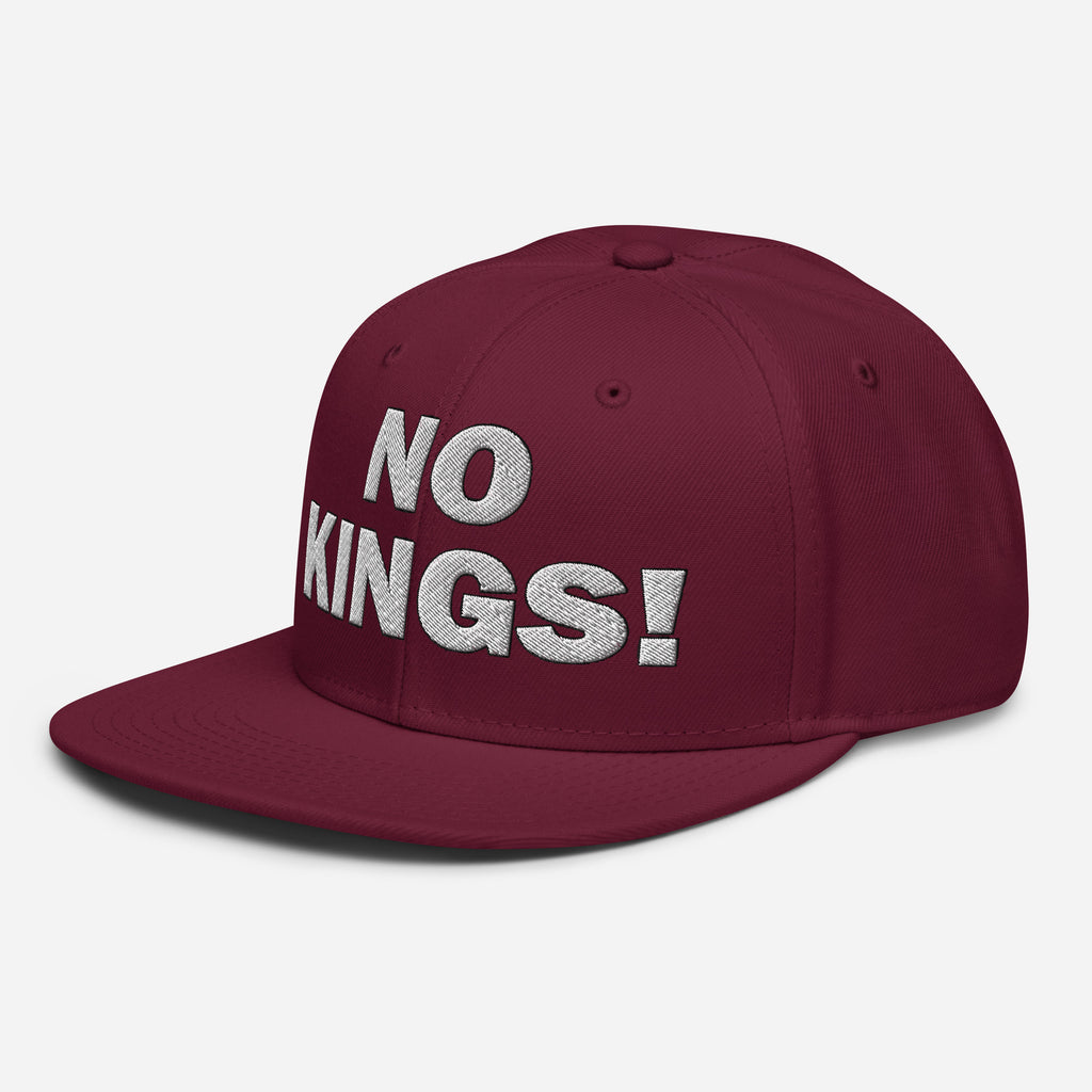 NO KINGS SNAPBACK CAP/Burgundy maroon