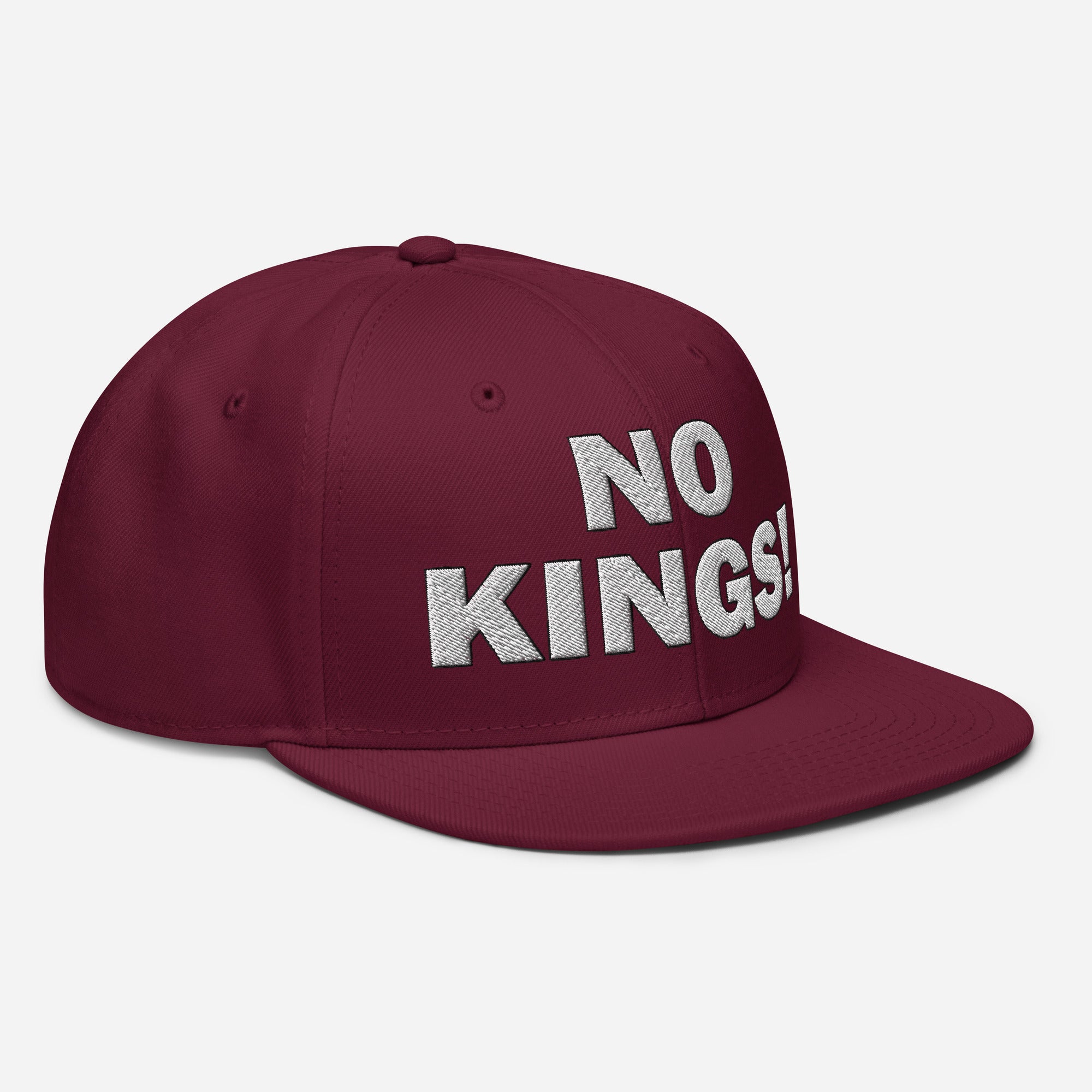 NO KINGS SNAPBACK CAP/Burgundy maroon
