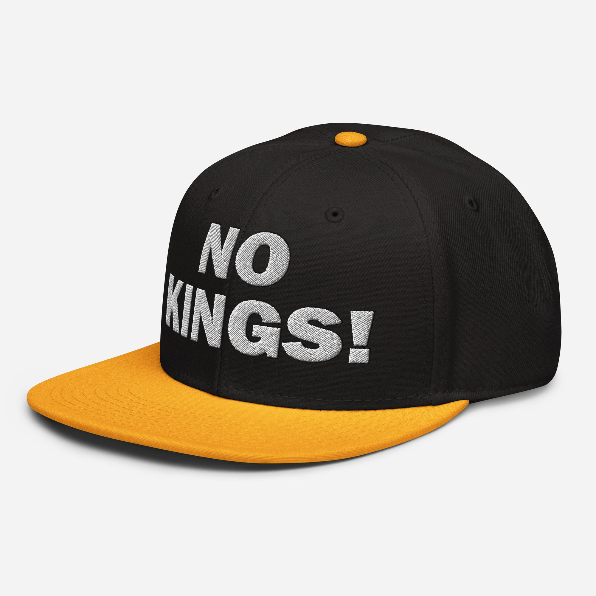 NO KINGS SNAPBACK CAP/Gold/Black/Black