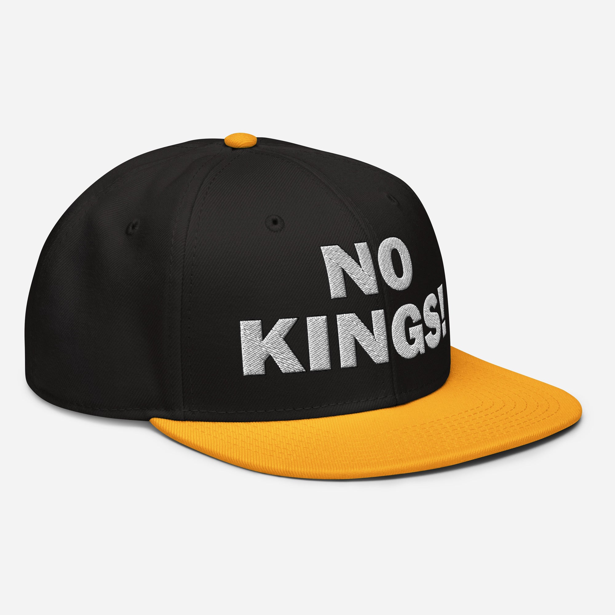 NO KINGS SNAPBACK CAP/Gold/Black/Black