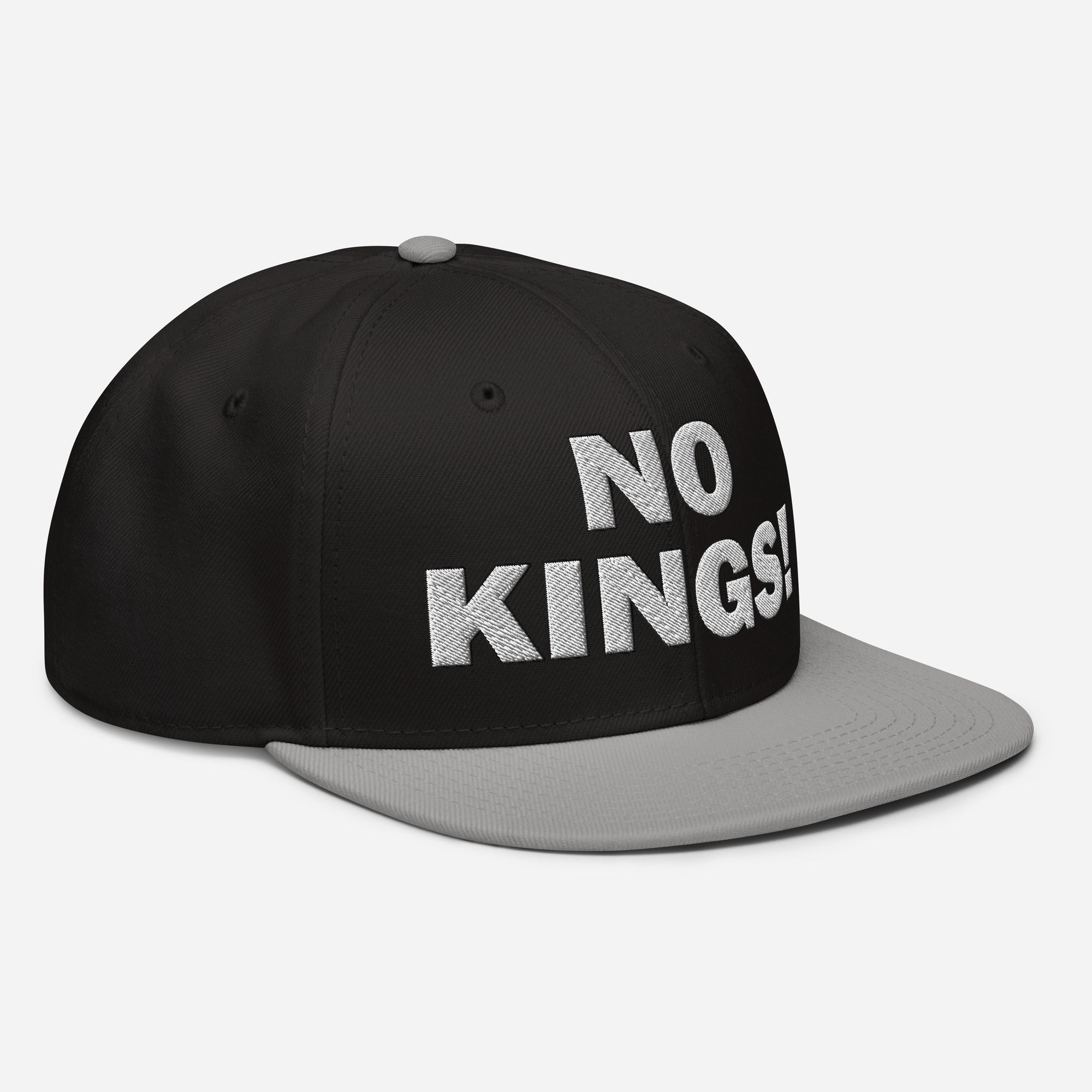 NO KINGS SNAPBACK CAP/Gray/Black/Black