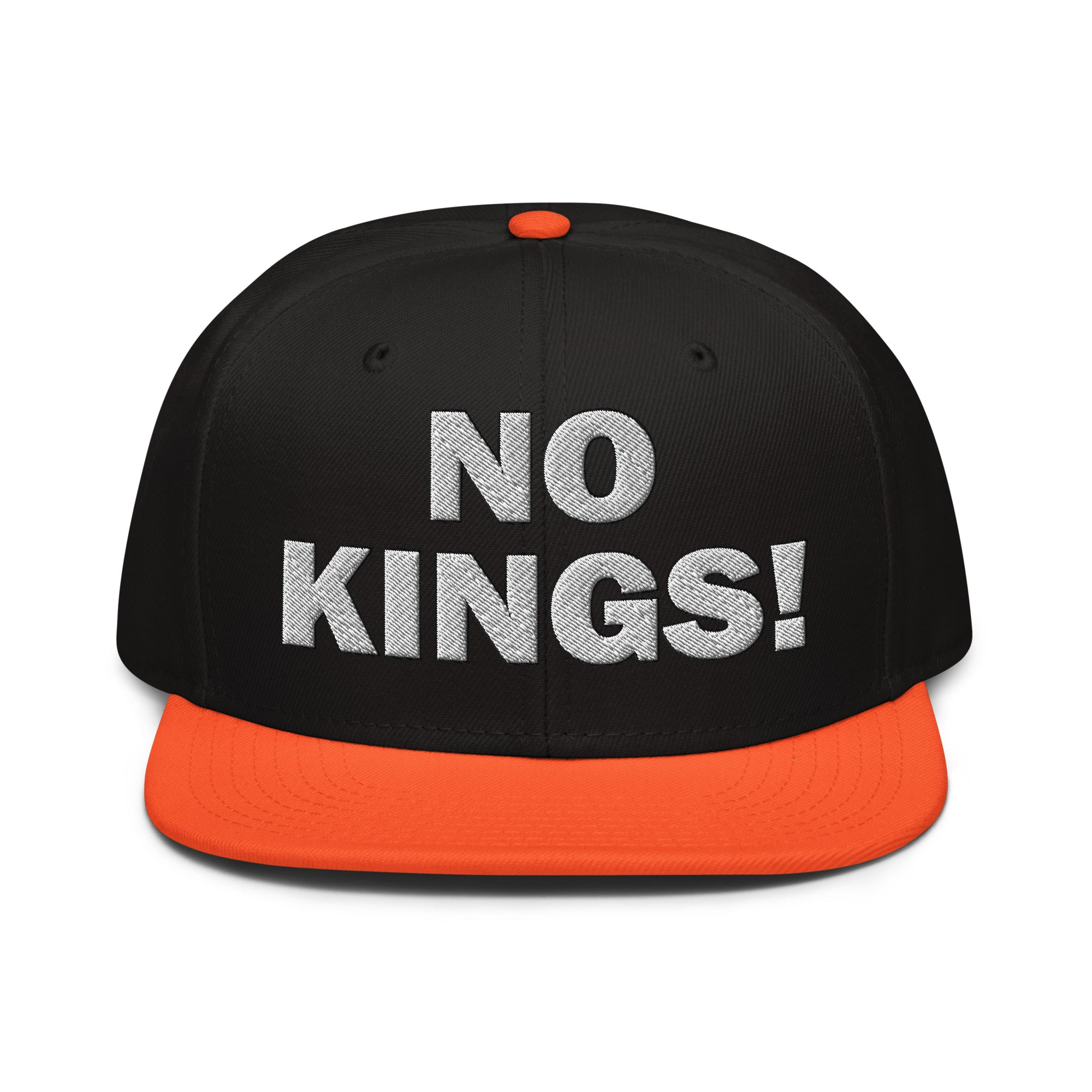 NO KINGS SNAPBACK CAP/Orange/Black/Black