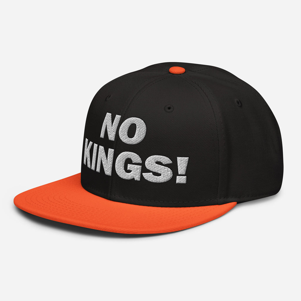 NO KINGS SNAPBACK CAP/Orange/Black/Black