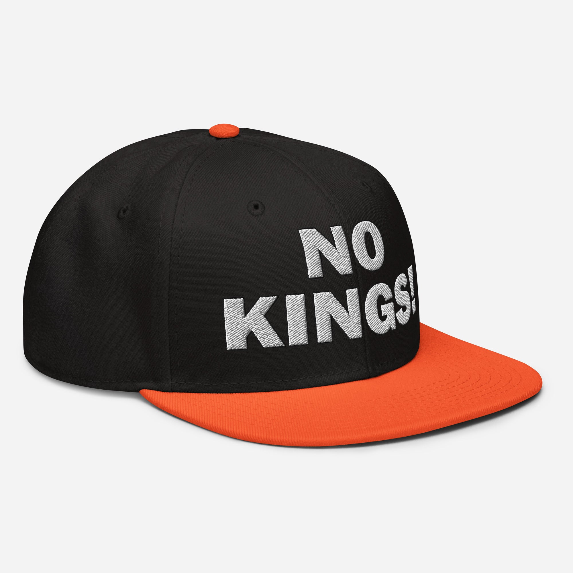 NO KINGS SNAPBACK CAP/Orange/Black/Black