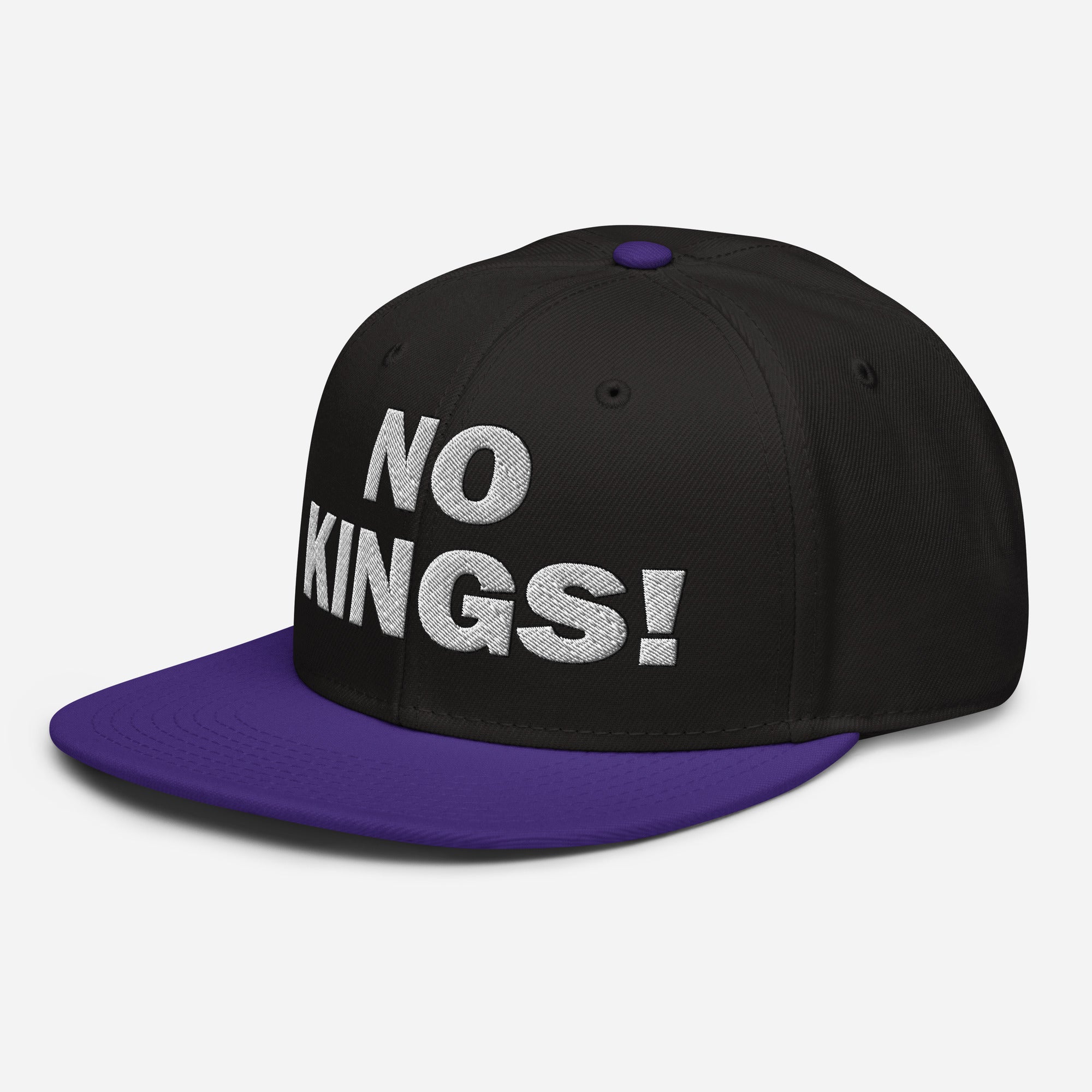 NO KINGS SNAPBACK CAP/Purple/Black/Black
