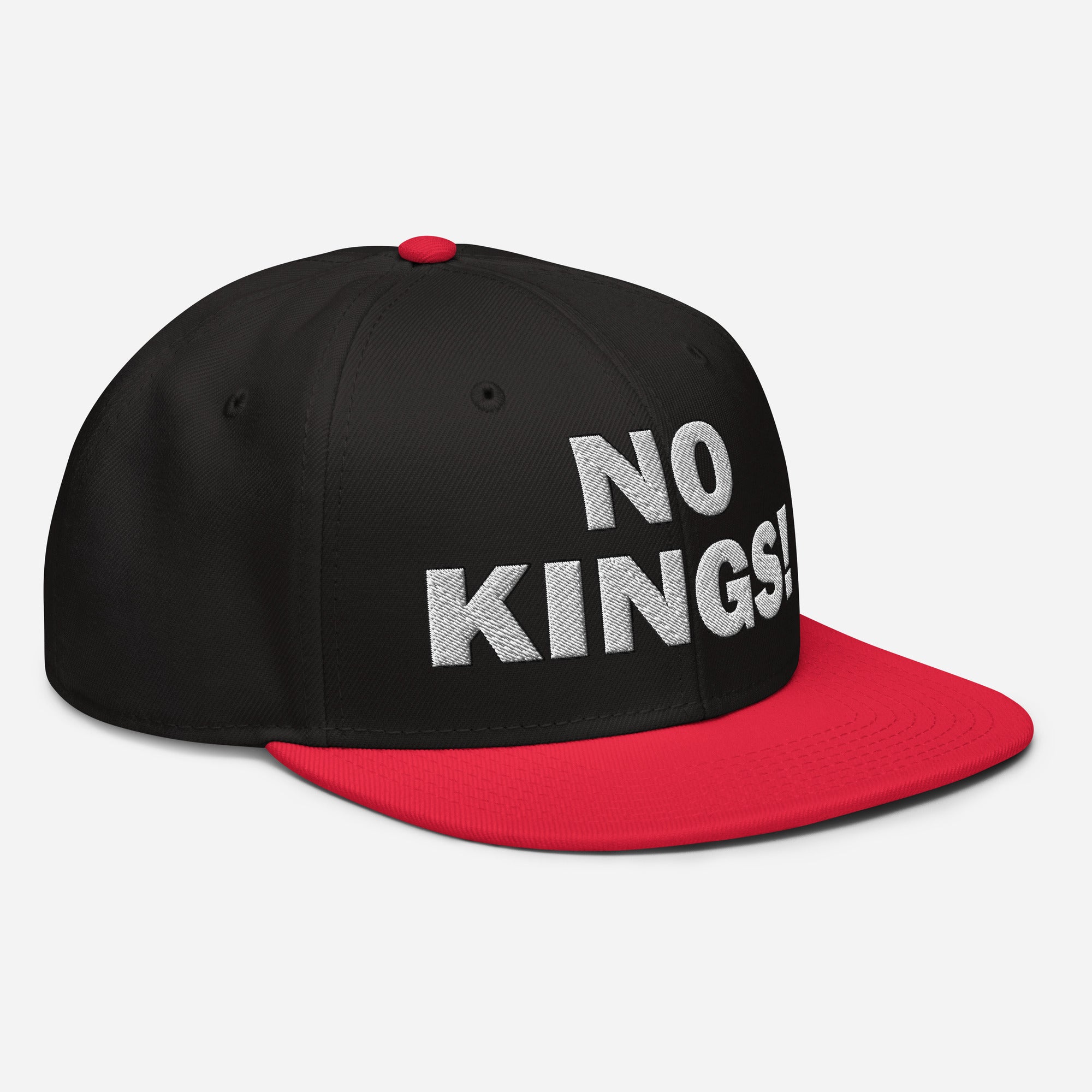 NO KINGS SNAPBACK CAP/Red/Black/Black