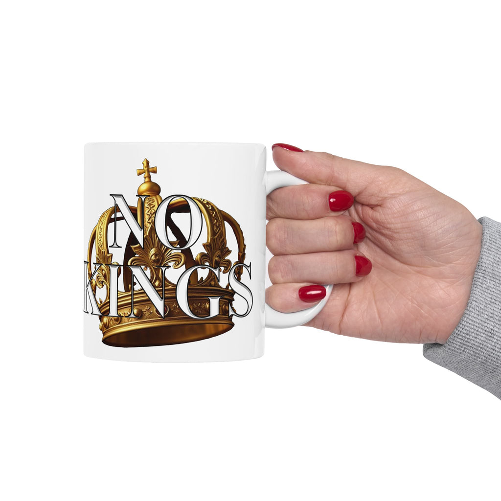 NO KING CROWN CERAMIC MUG/WHITE