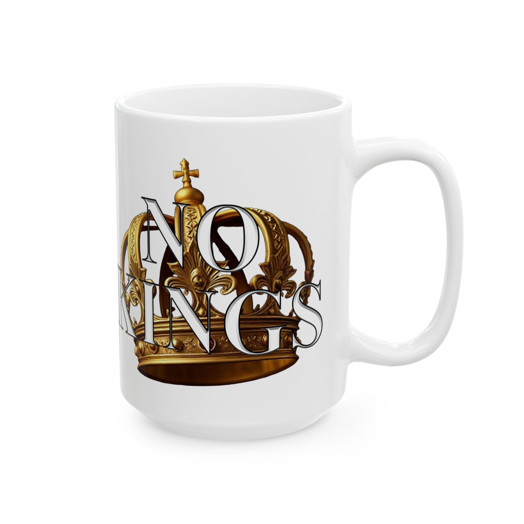 NO KING CROWN CERAMIC MUG/WHITE