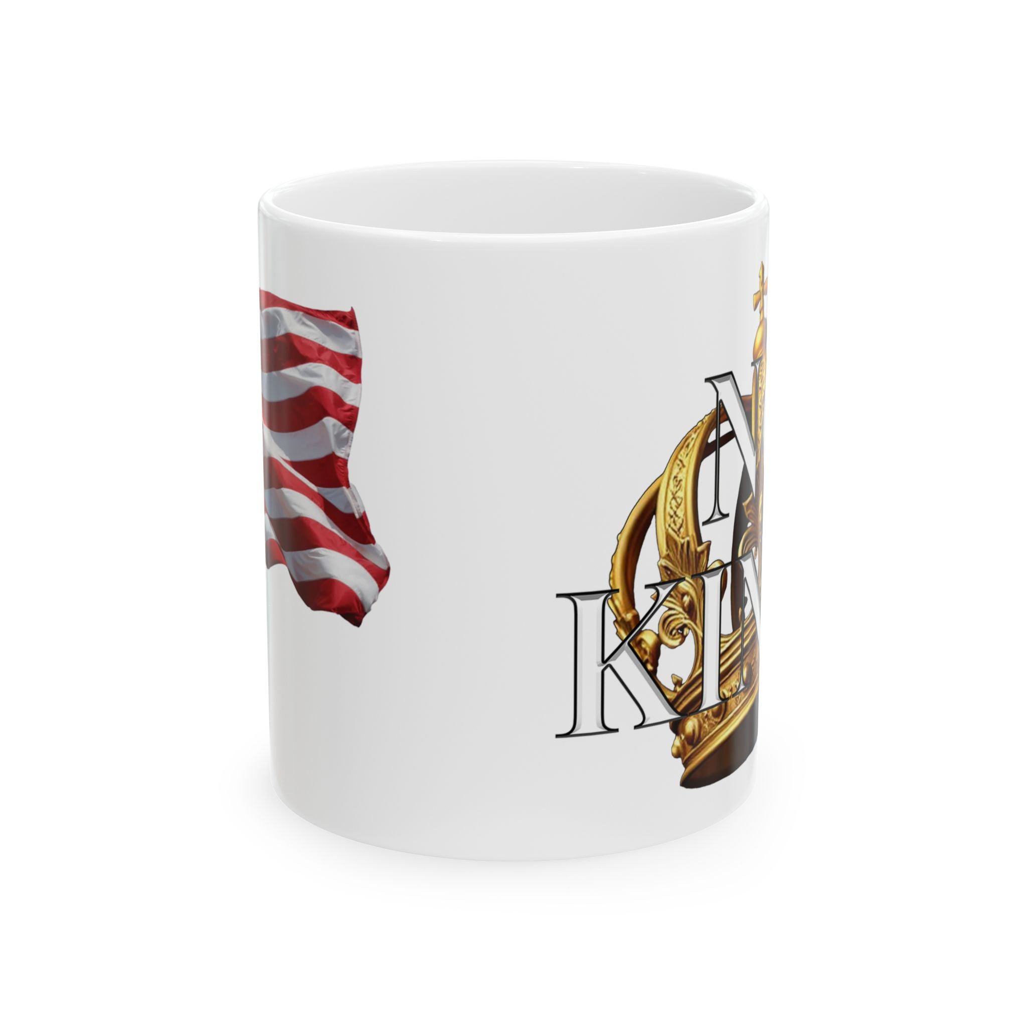 NO KING CROWN CERAMIC MUG/WHITE