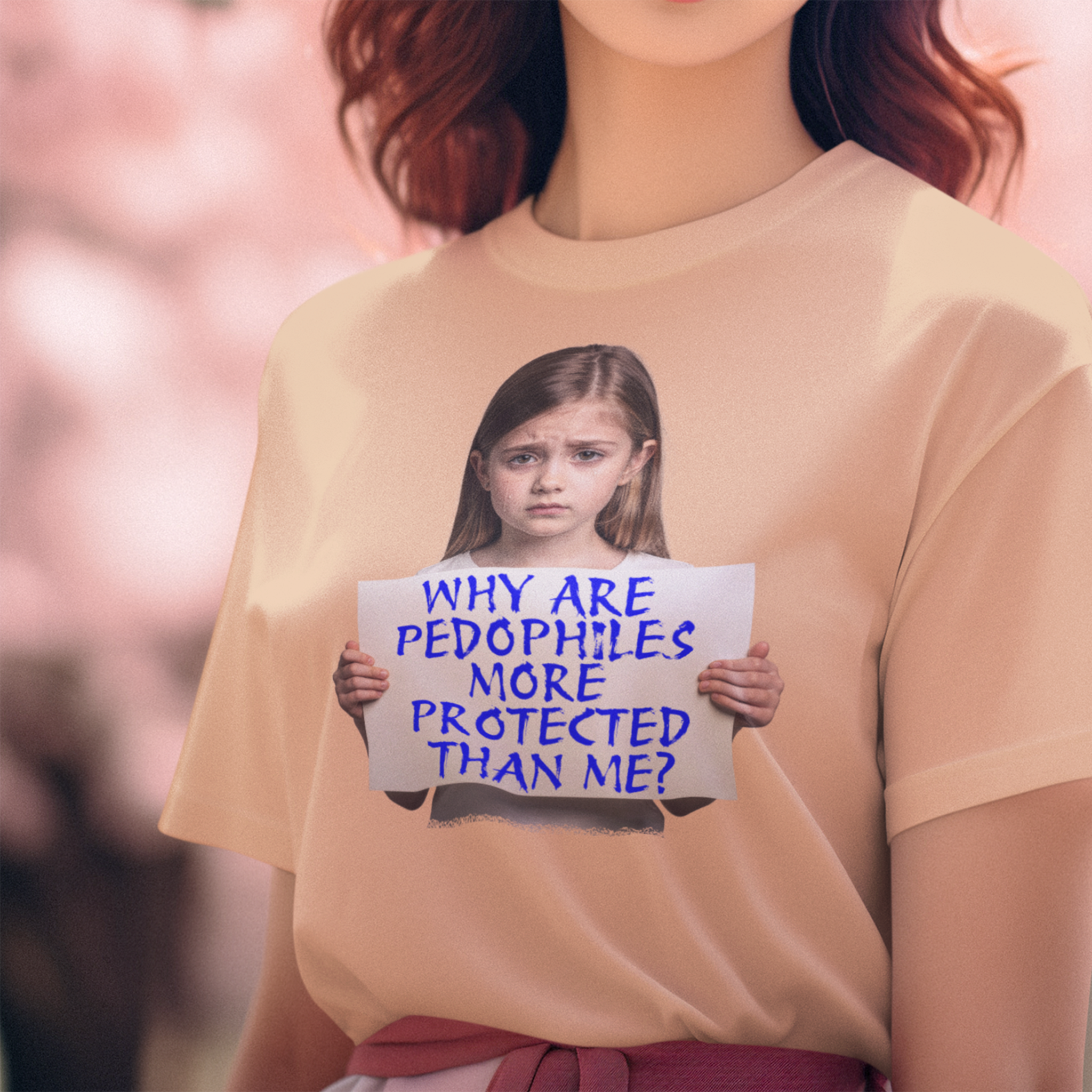 PEDOPHILES T-SHIRT/PEACH