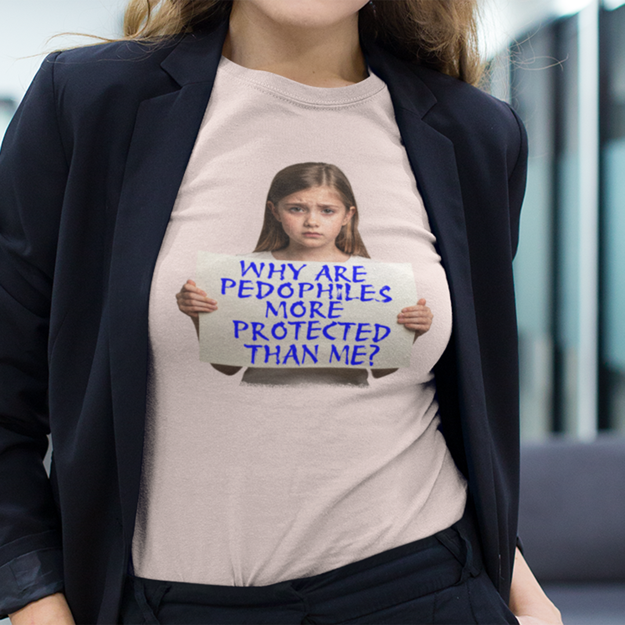PEDOPHILES T-SHIRT/SOFT PINK