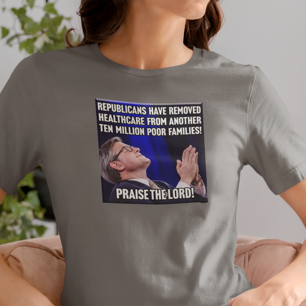 PRAISE THE LORD T-SHIRT/DEEP HEATHER