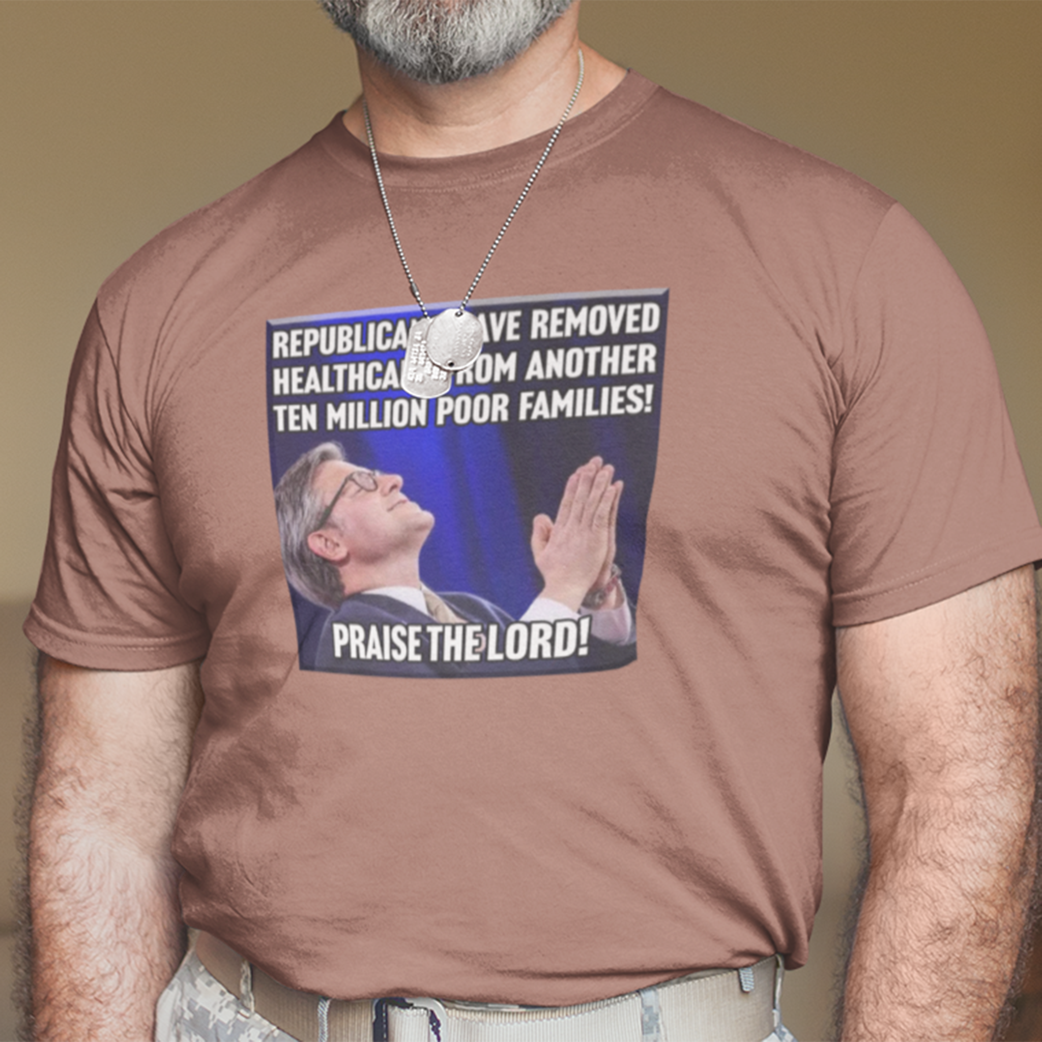 PRAISE THE LORD T-SHIRT/ HEATHER CLAY