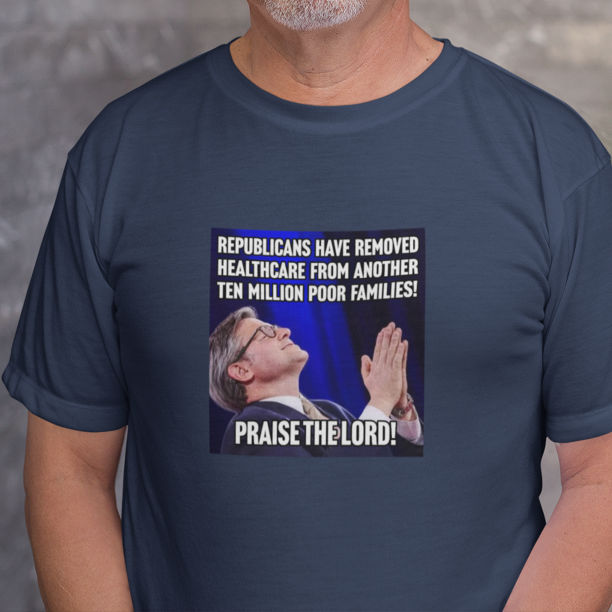 PRAISE THE LORD T-SHIRT/NAVY