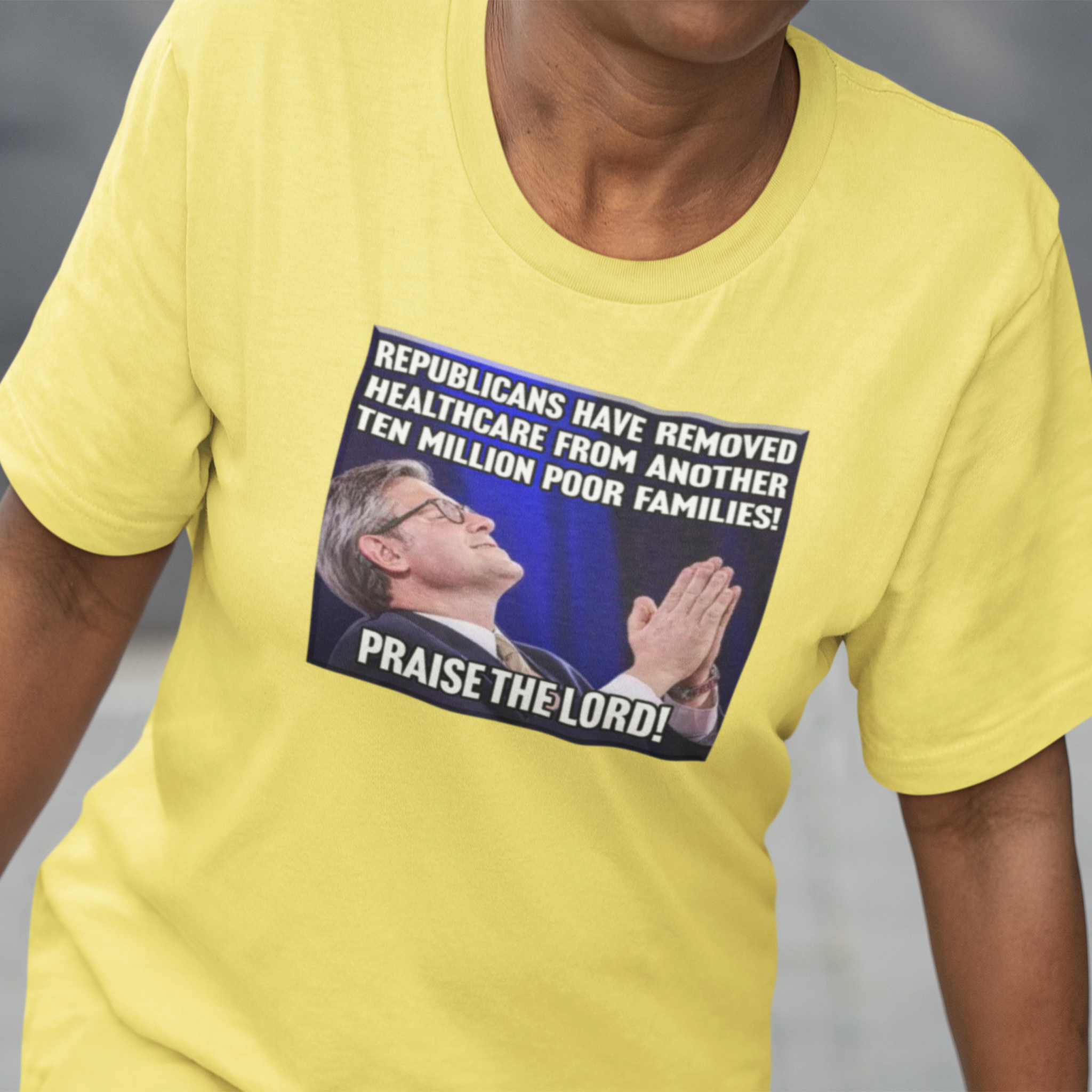 PRAISE THE LORD T-SHIRT/YELLOW