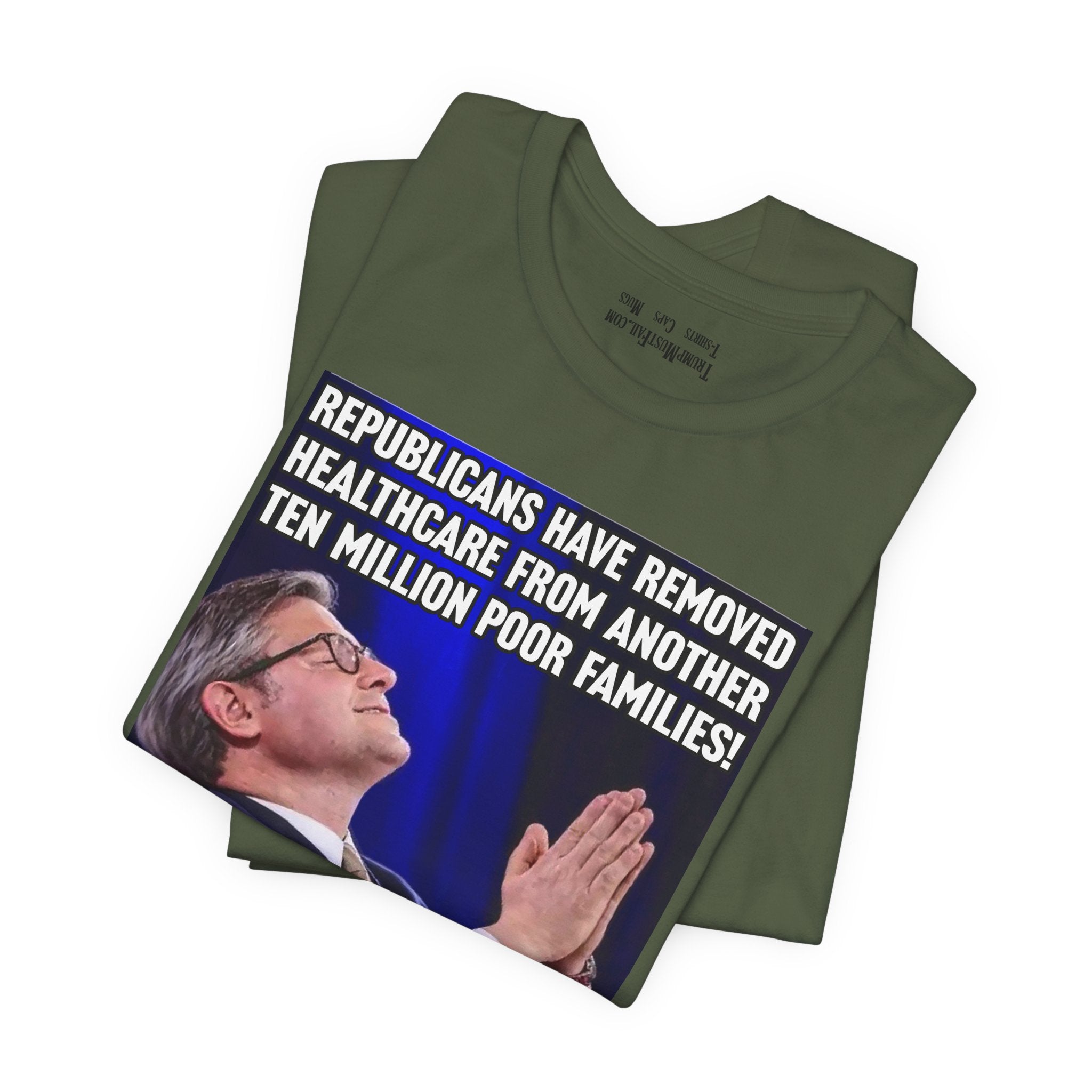 PRAISE THE LORD T-SHIRT/MILITARY GREEN