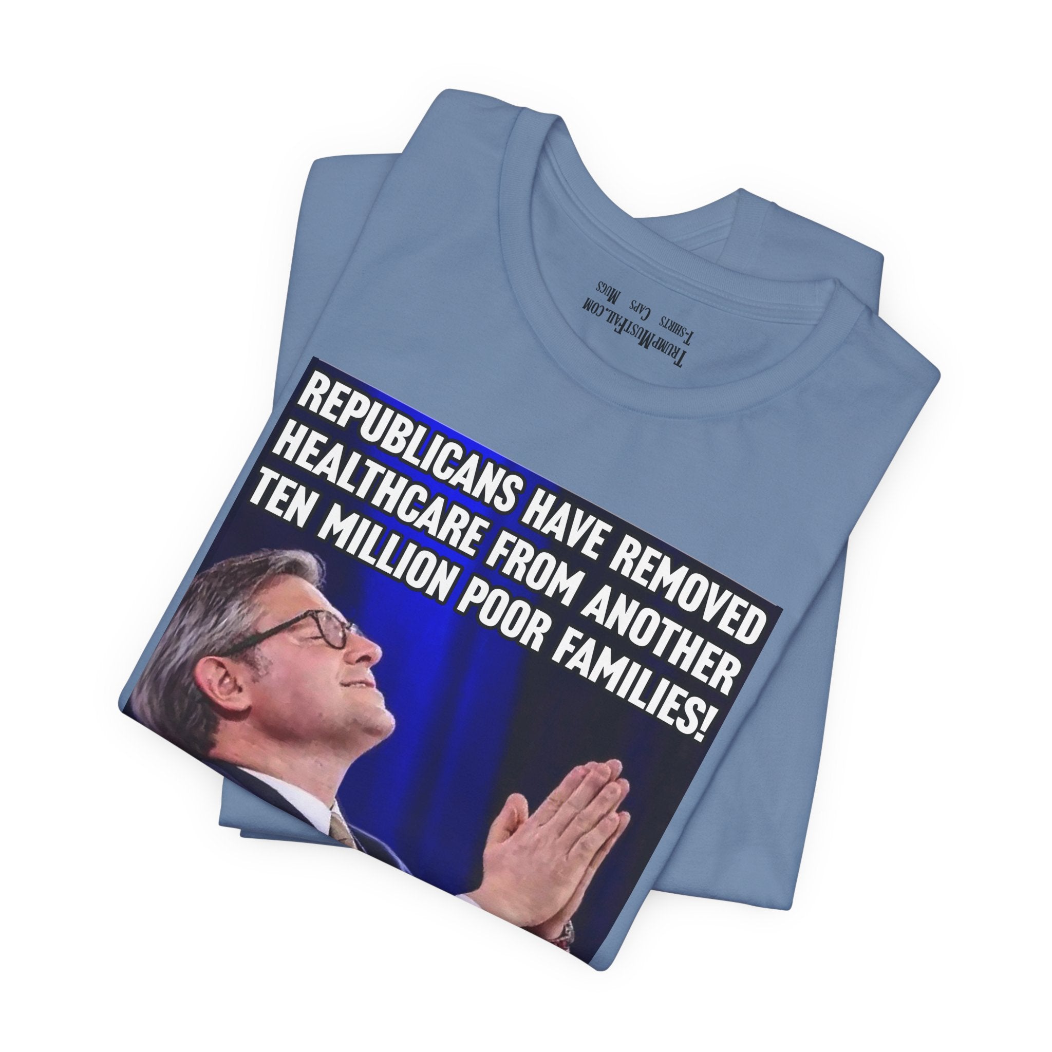 PRAISE THE LORD T-SHIRT/STEEL BLUE