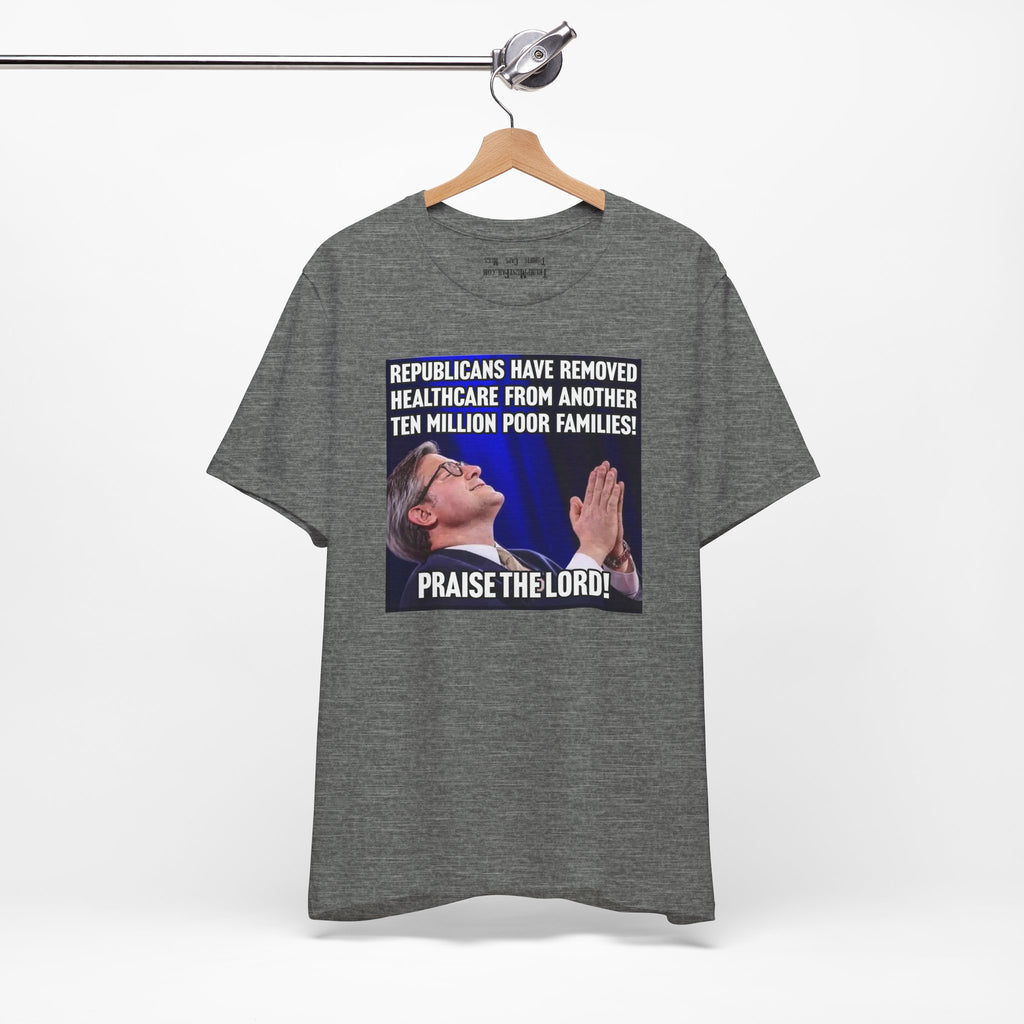 PRAISE THE LORD T-SHIRT/DEEP HEATHER