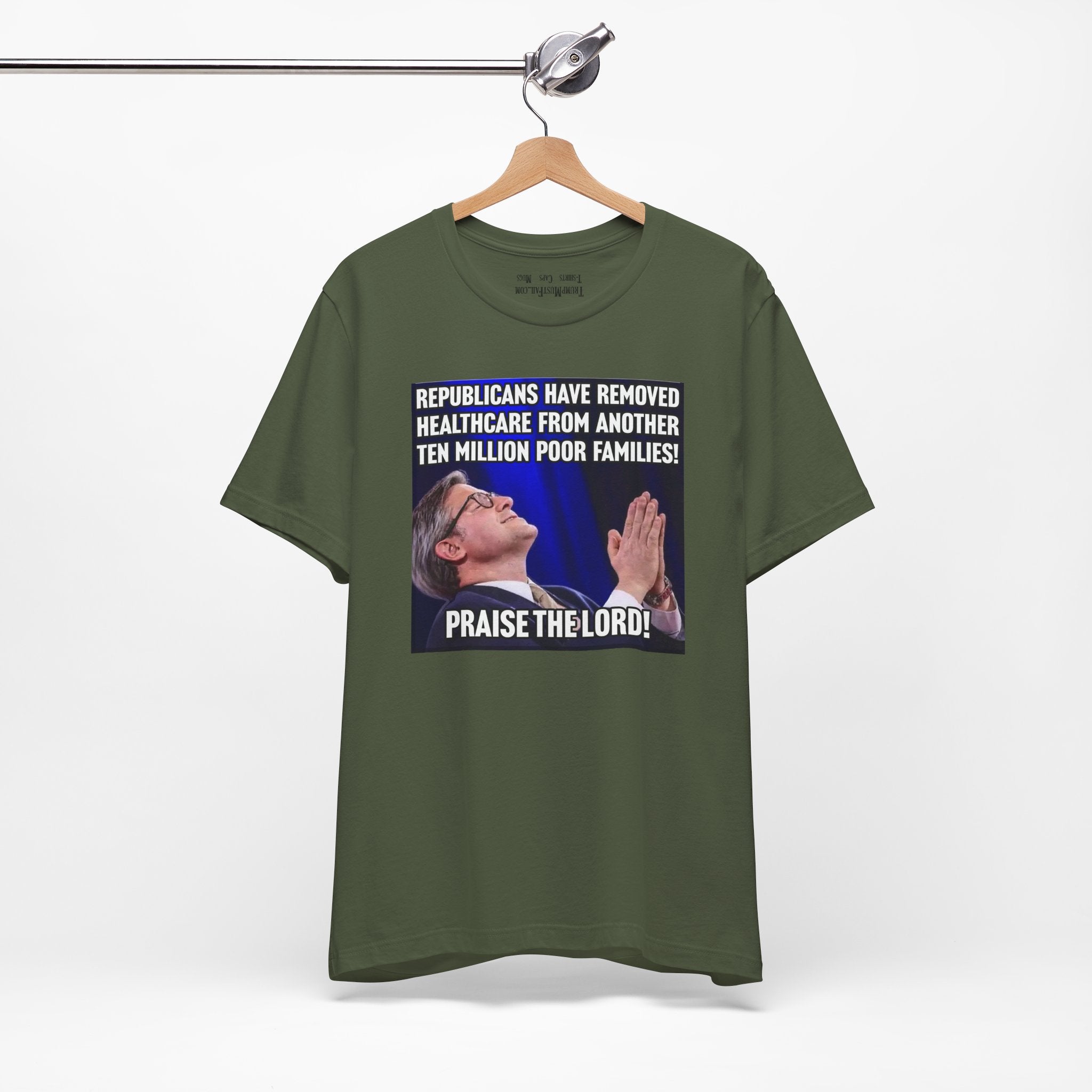 PRAISE THE LORD T-SHIRT/MILITARY GREEN