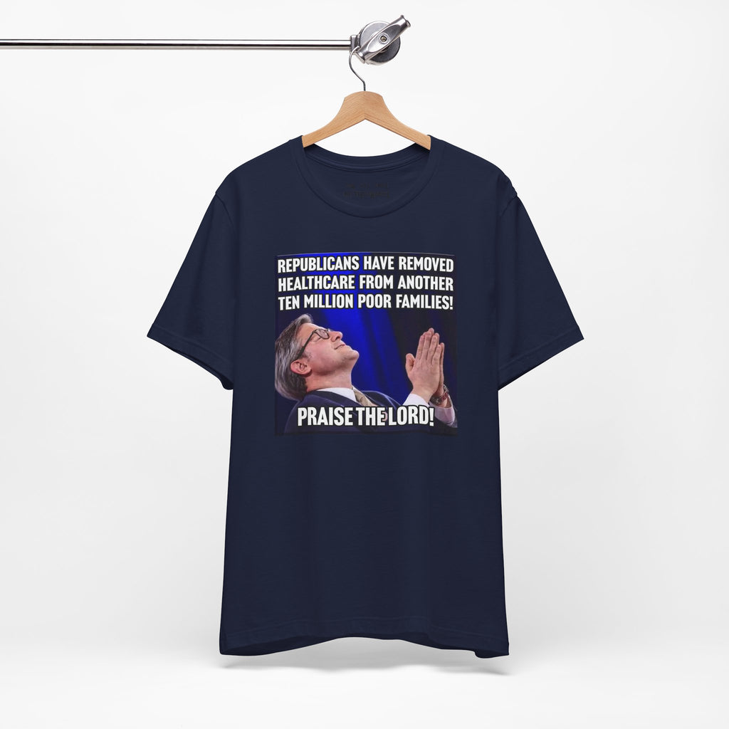 PRAISE THE LORD T-SHIRT/NAVY