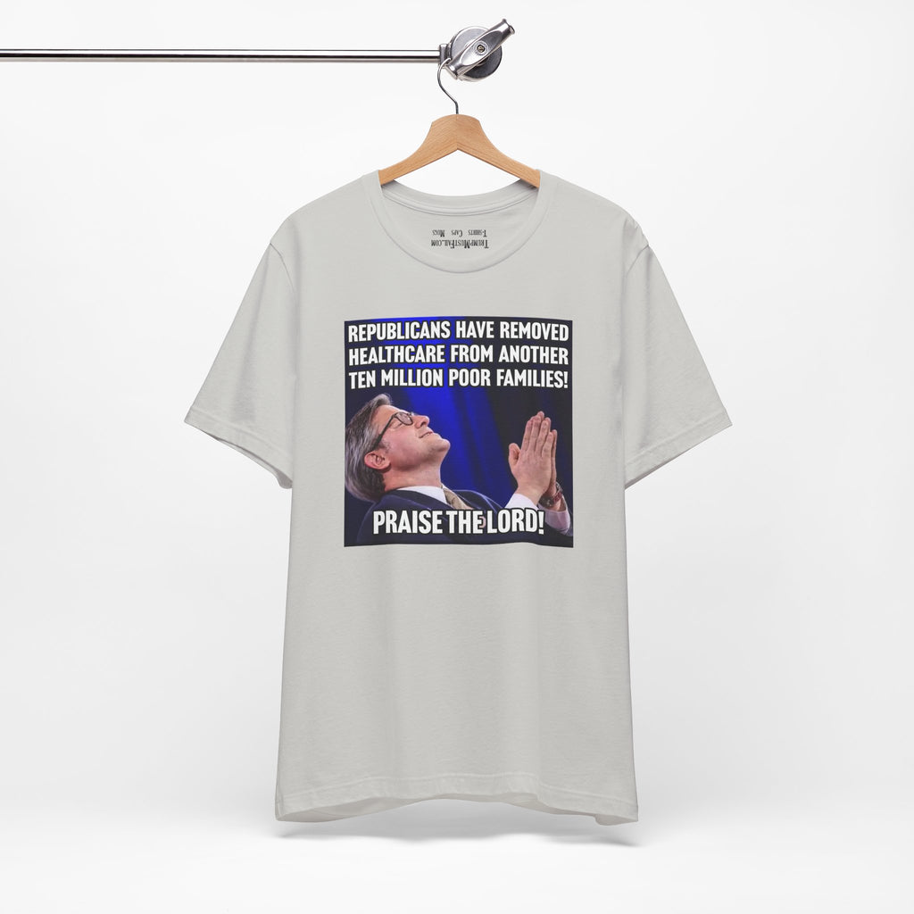 PRAISE THE LORD T-SHIRT/SILVER
