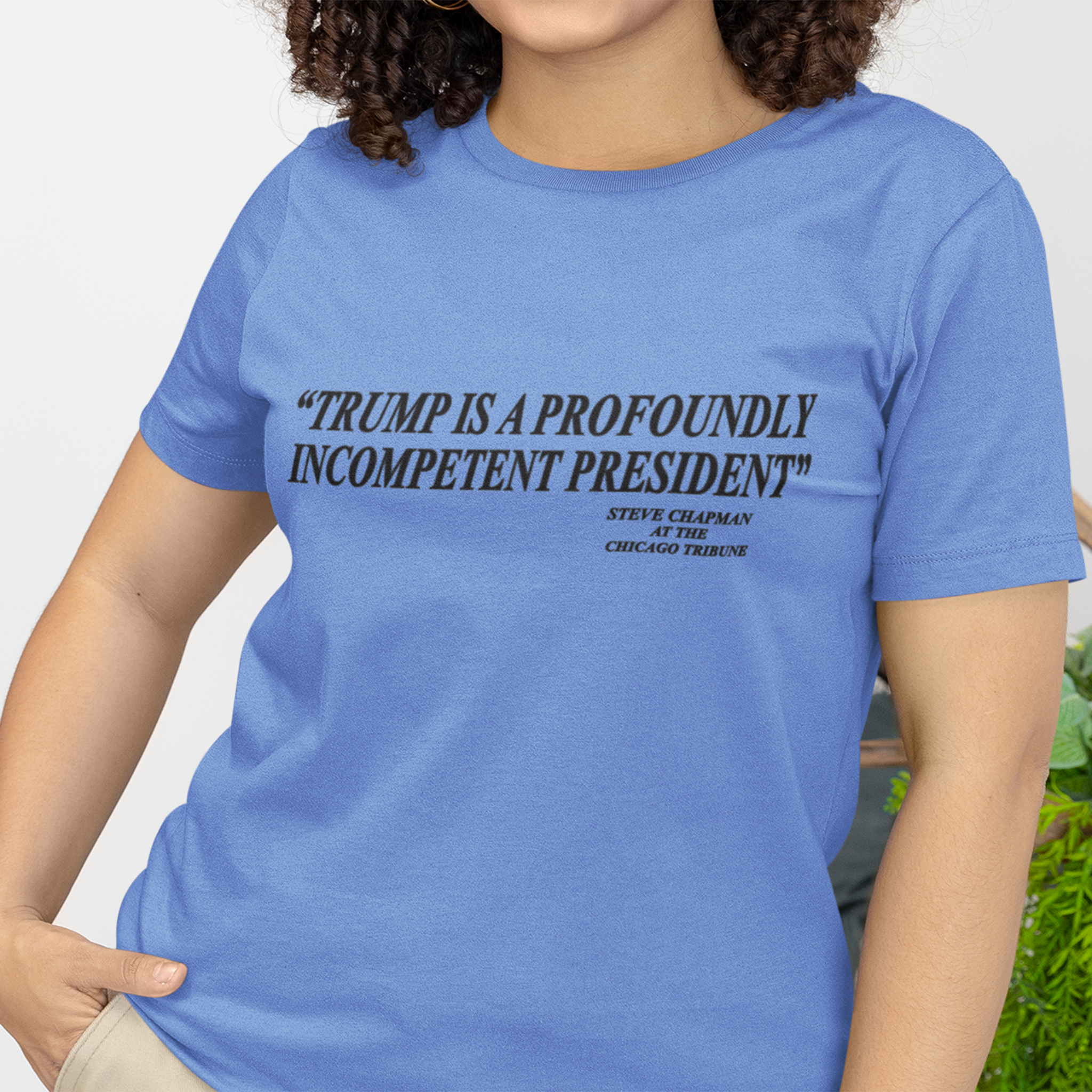 PROFOUNDLY INCOMPETENT T-SHIRT/HEATHER COLUMBIA BLUE
