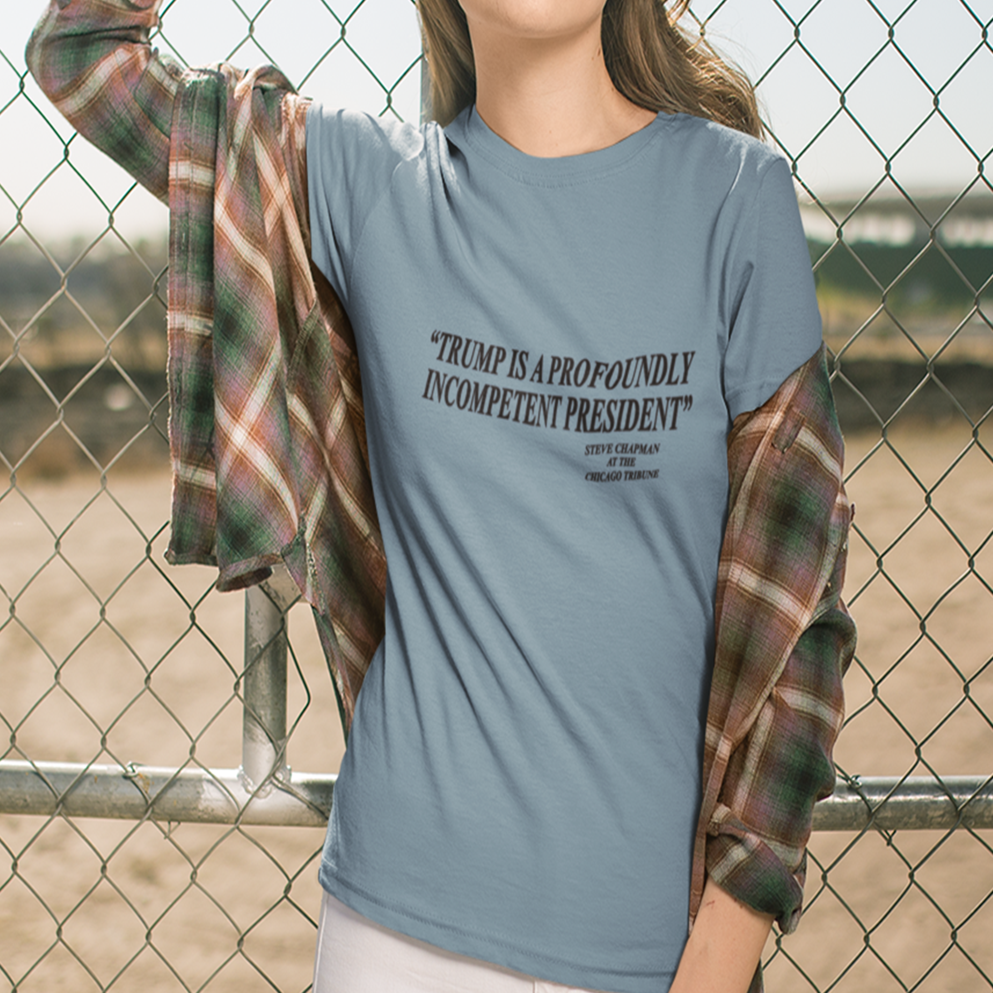 PROFOUNDLY INCOMPETENT T-SHIRT/STEEL BLUE