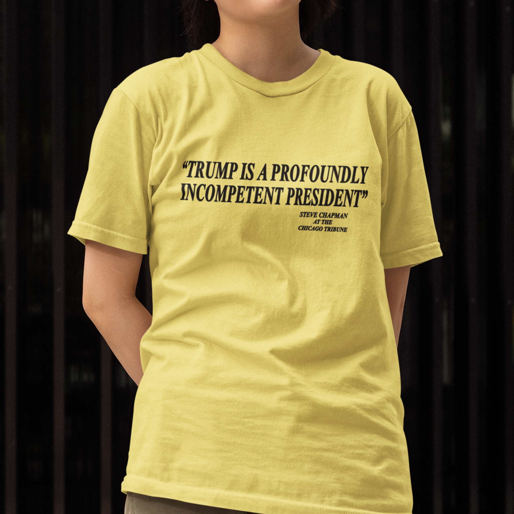 PROFOUNDLY INCOMPETENT T-SHIRT/YELLOW