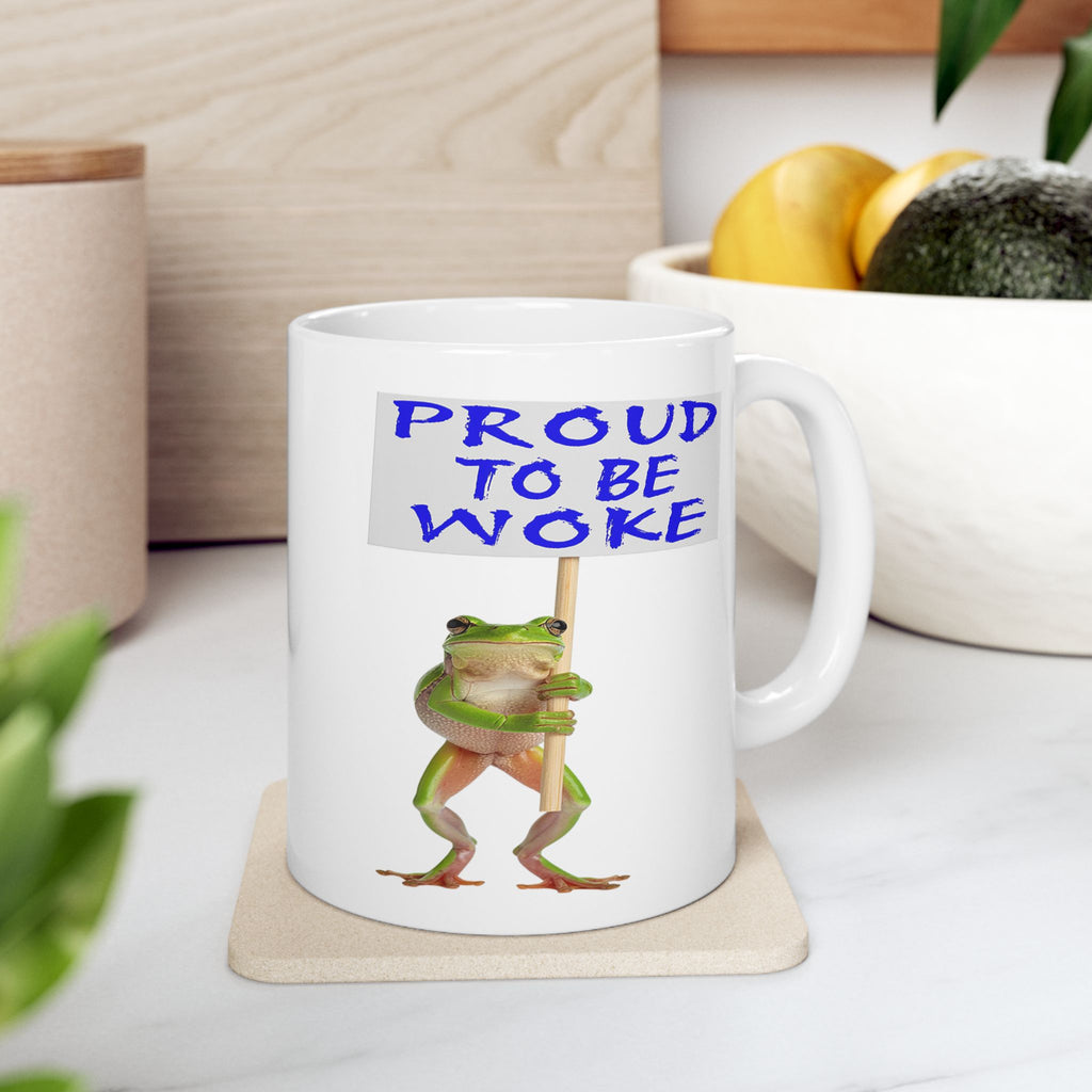 PROUD FROG CERAMIC MUG/WHITE