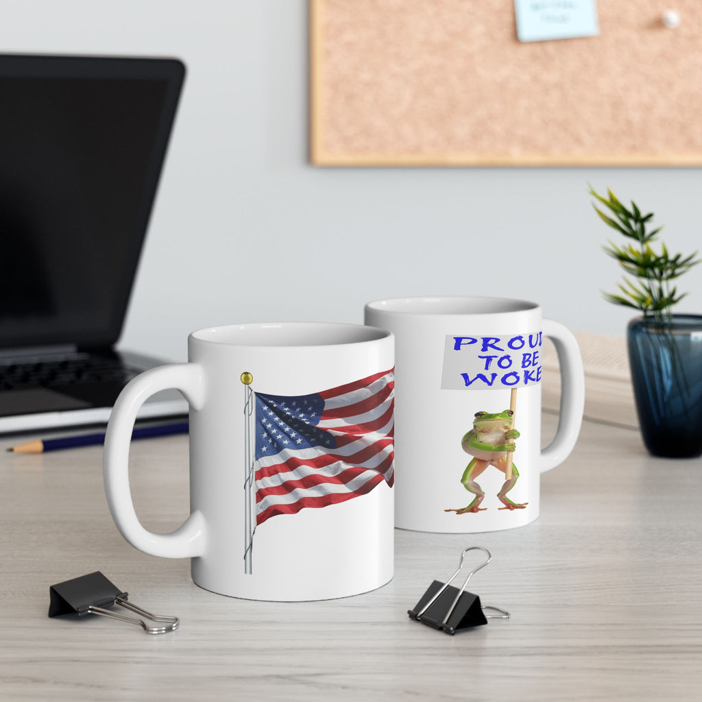 PROUD FROG CERAMIC MUG/WHITE