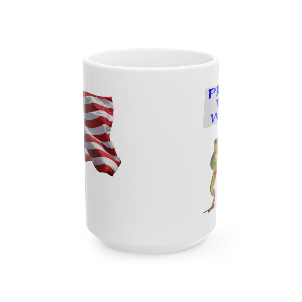 PROUD FROG CERAMIC MUG/WHITE
