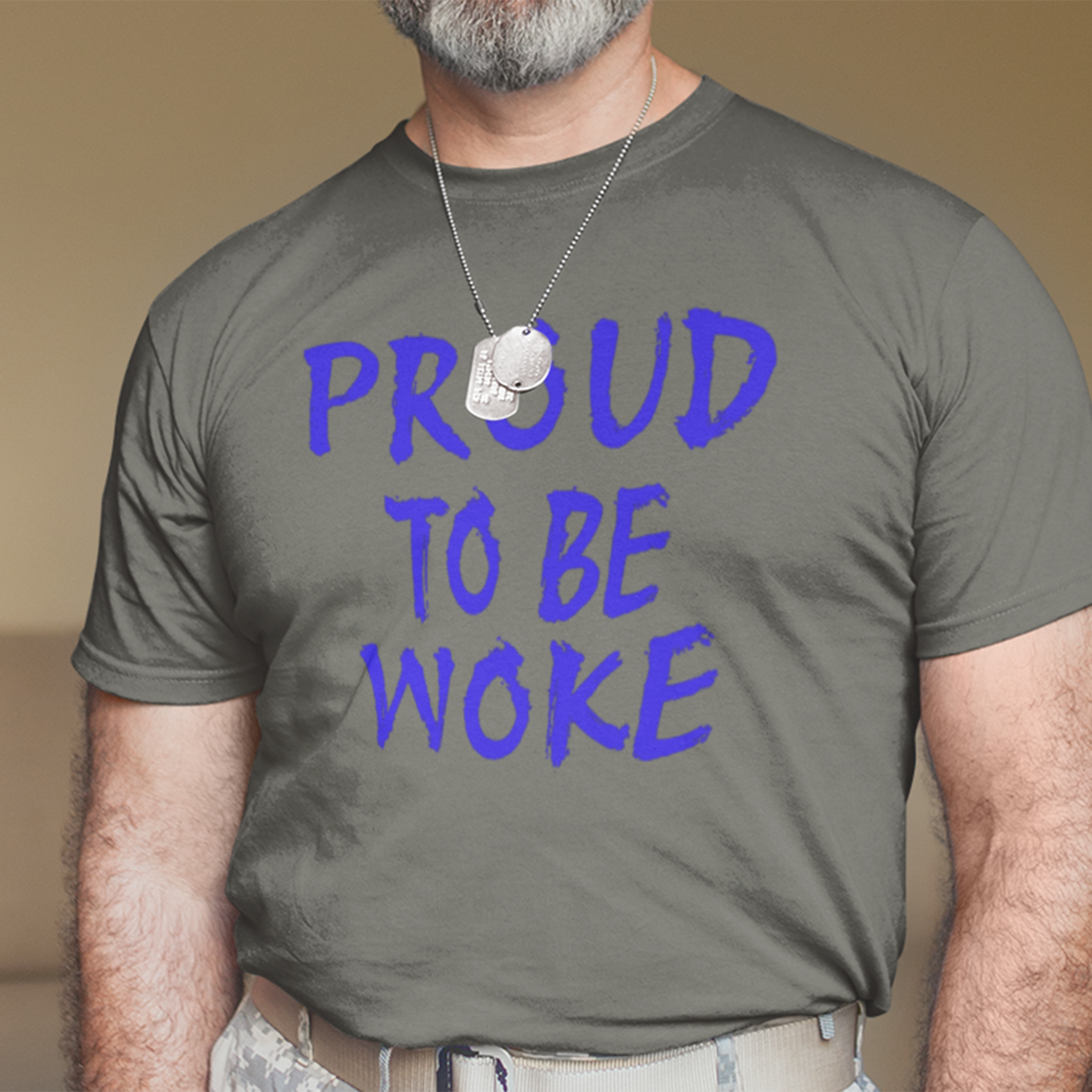 PROUD TO BE WOKE T-SHIRT/ARMY