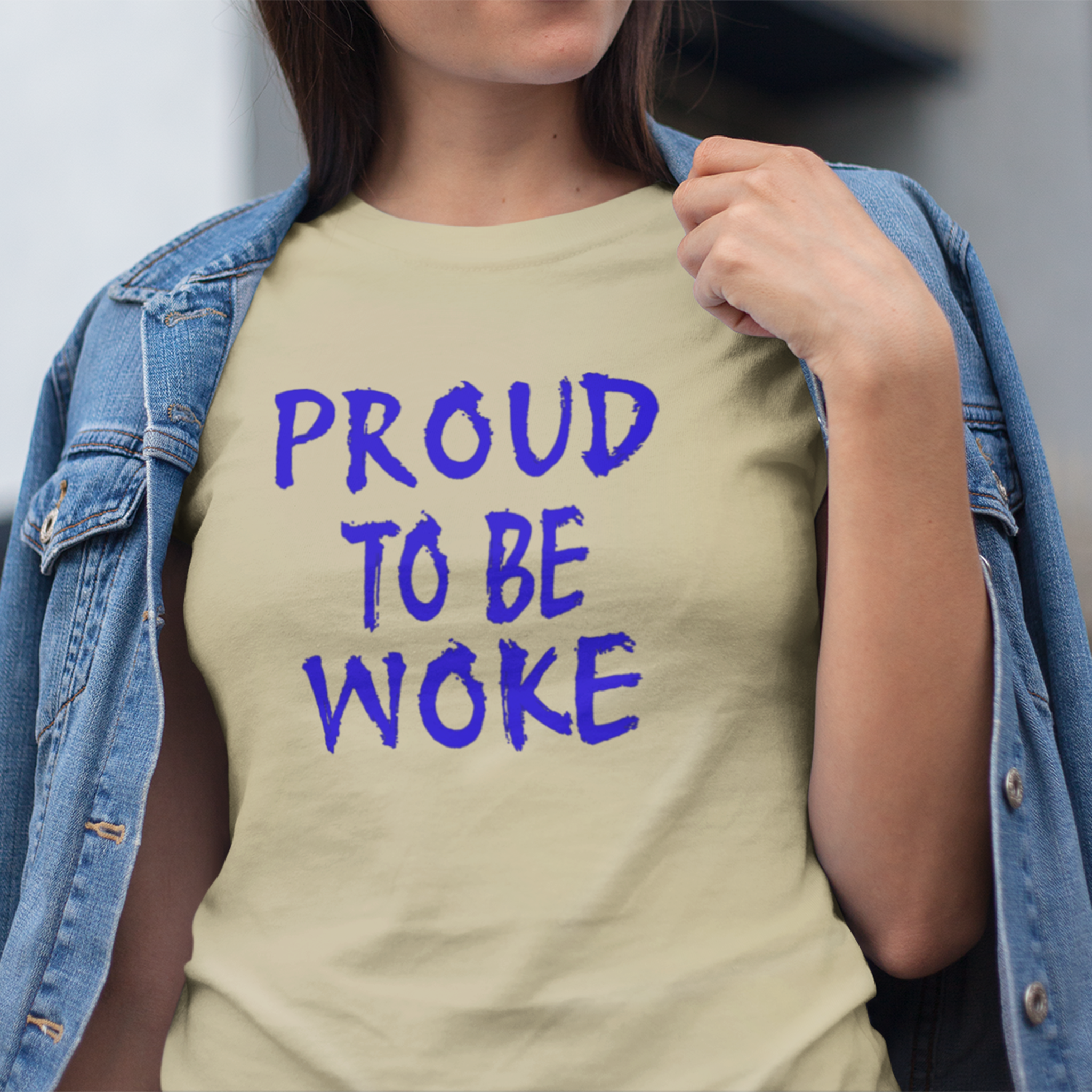 PROUD TO BE WOKE T-SHIRT/NATURAL