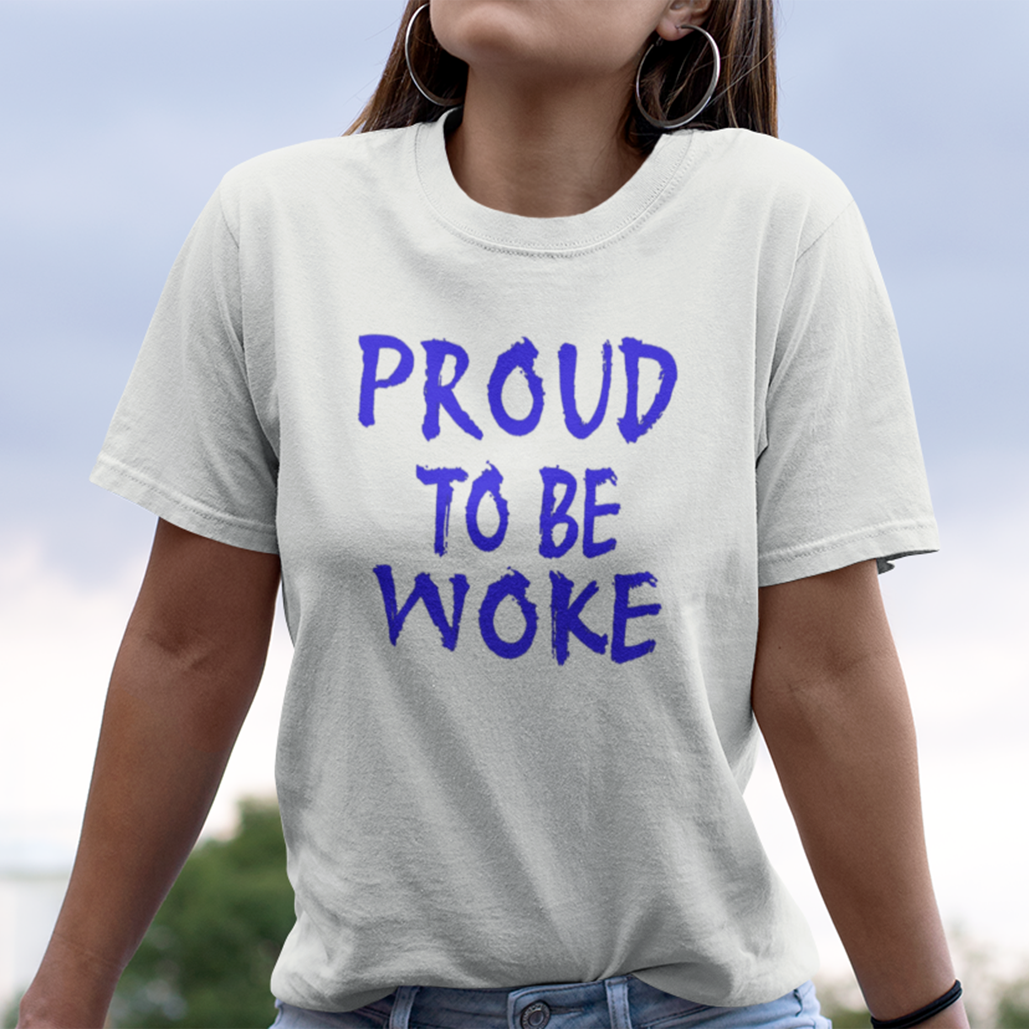 PROUD TO BE WOKE T-SHIRT/WHITE