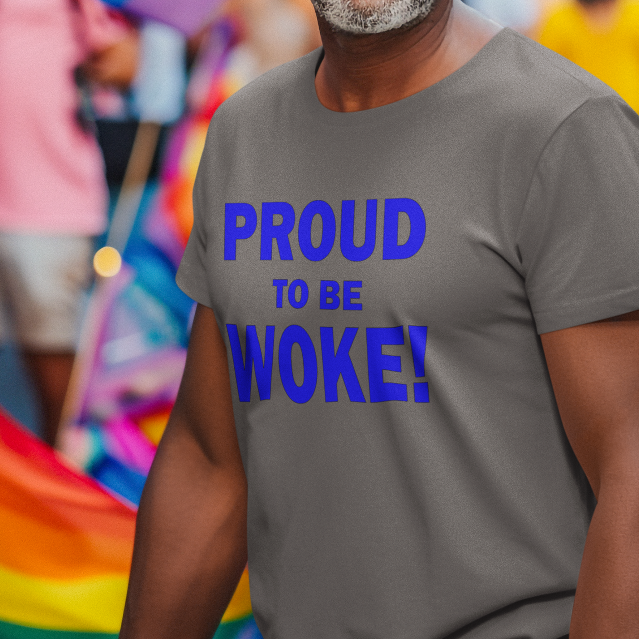 PROUD TO BE WOKE T-SHIRT/ASPHALT