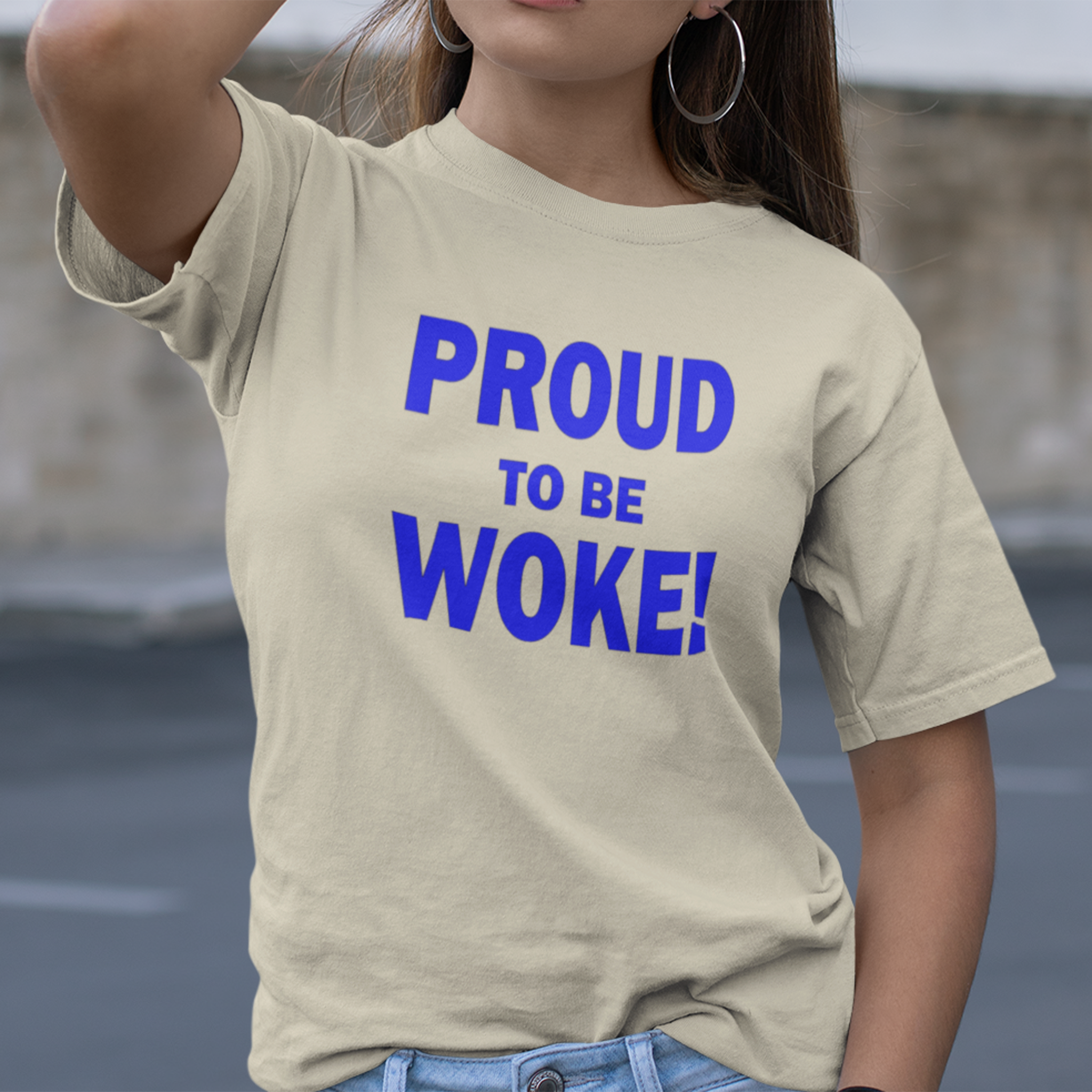 PROUD TO BE WOKE T-SHIRT/NATURAL