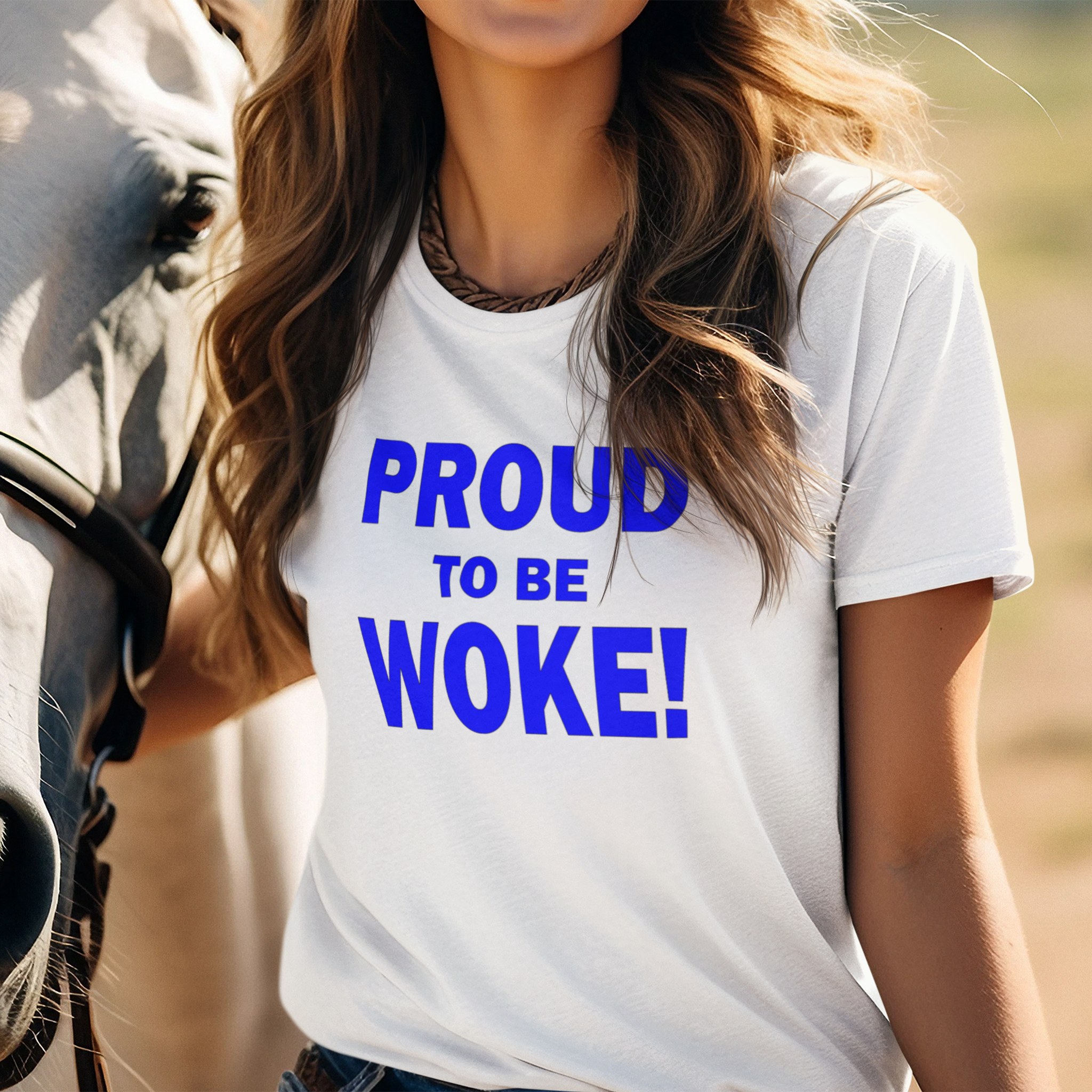PROUD TO BE WOKE T-SHIRT/WHITE