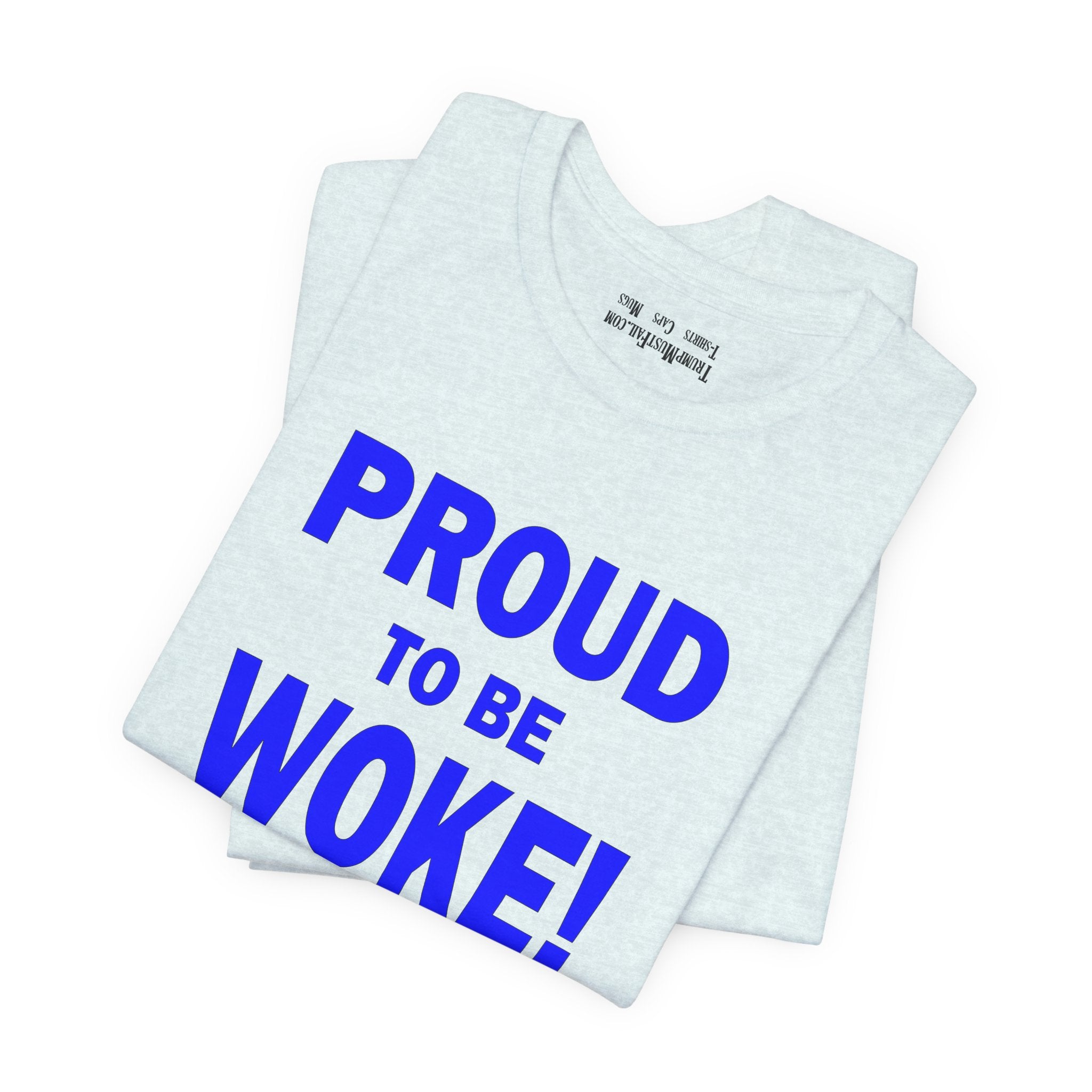 PROUD TO BE WOKE T-SHIRT/HEATHER ICE BLUE
