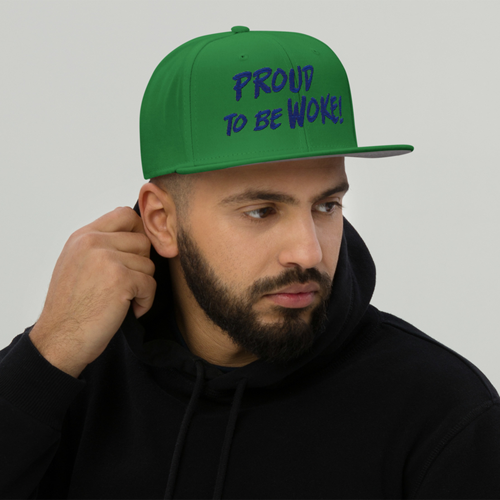 PROUD TO BE WOKE SNAPBACK CAP/Kelly green