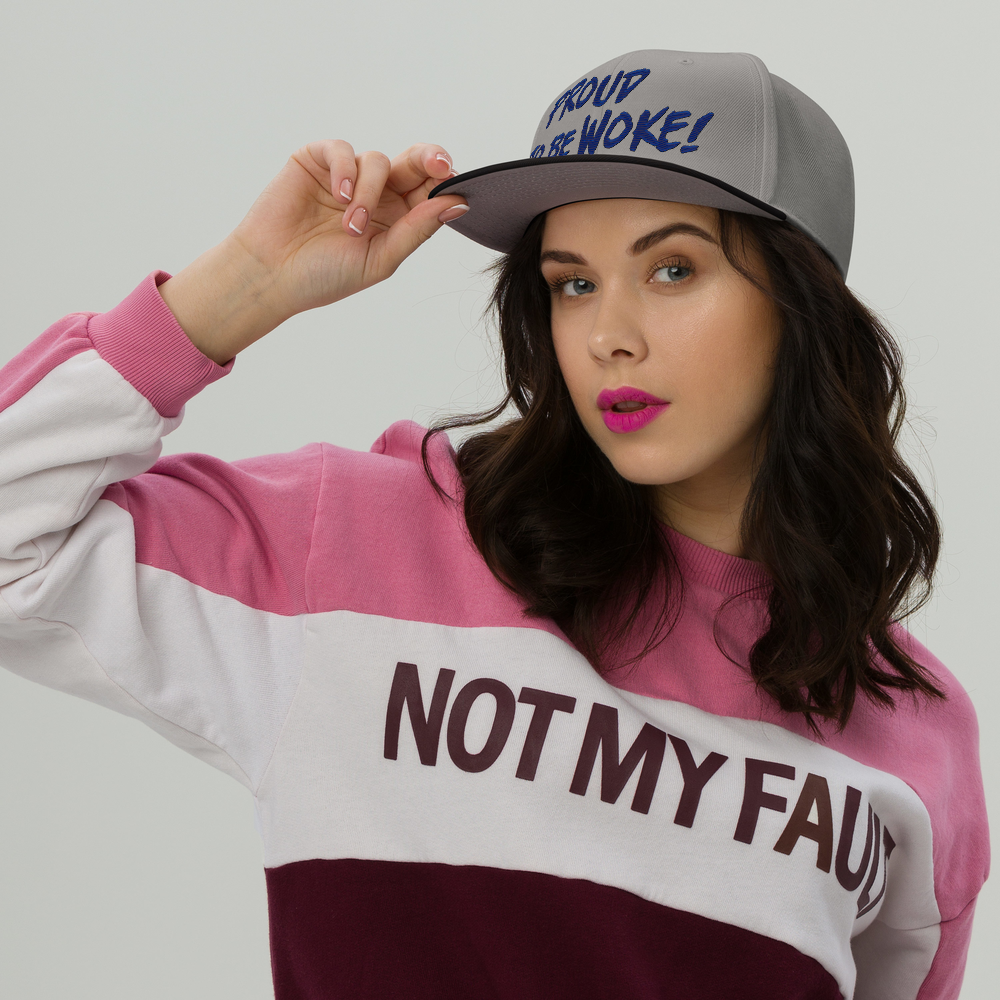 PROUD TO BE WOKE SNAPBACK CAP/Black/Charcoal gray/Charcoal gray
