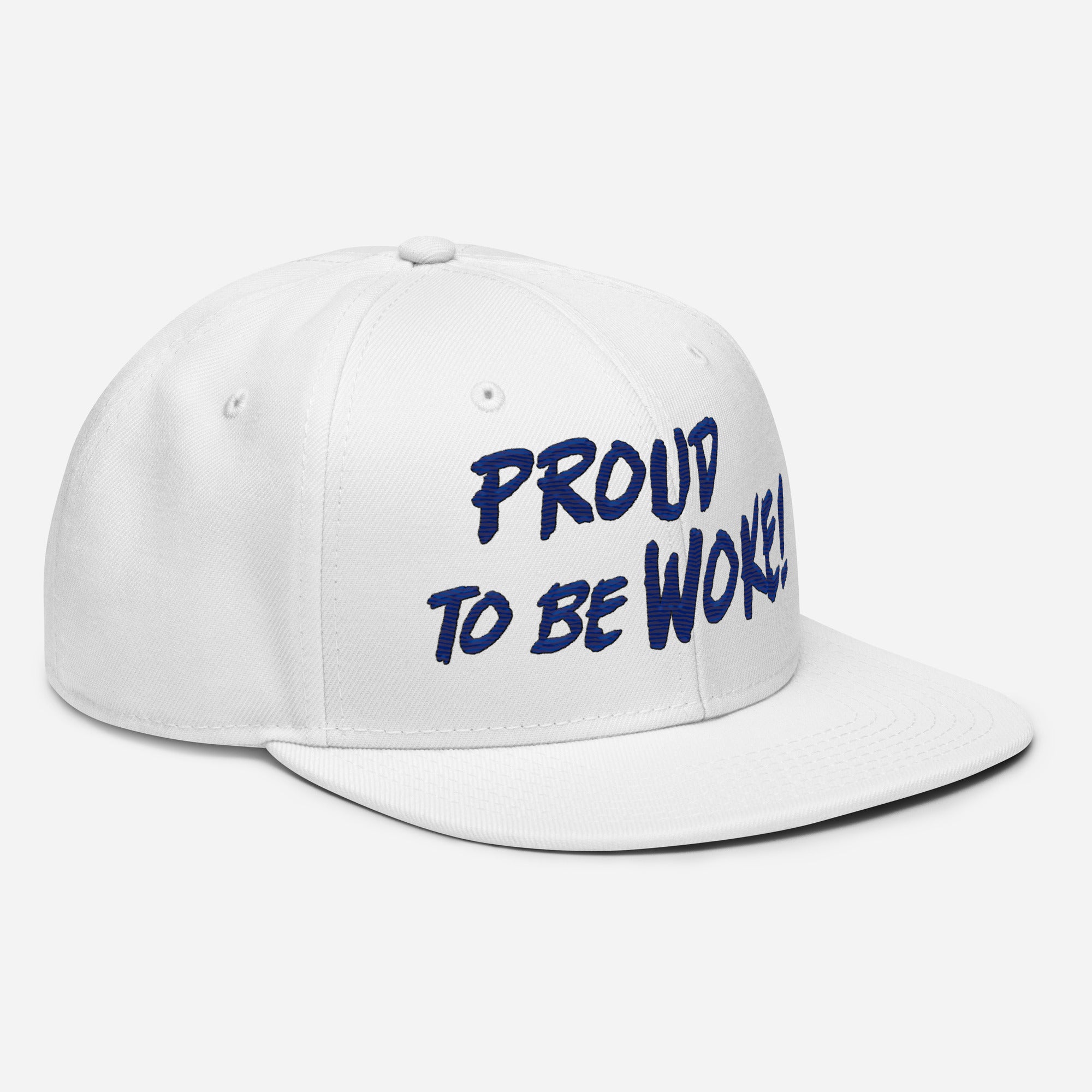 PROUD TO BE WOKE SNAPBACK CAP/White