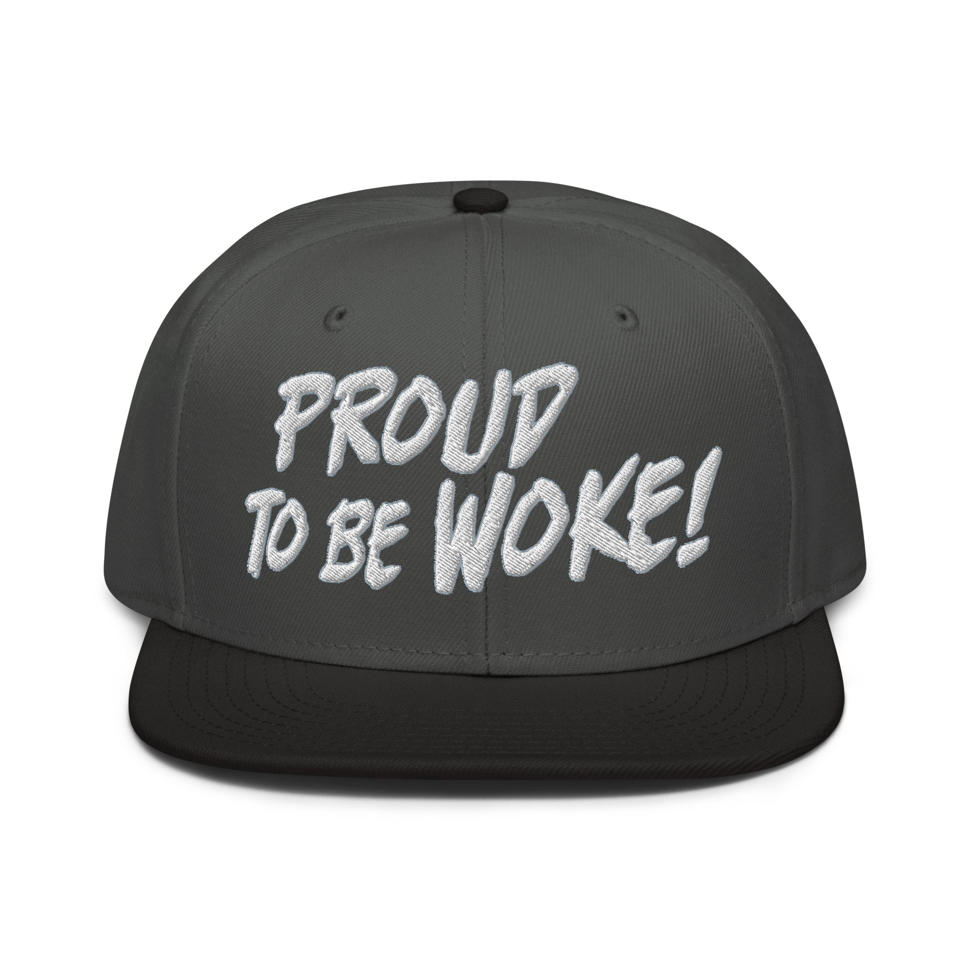PROUD TO BE WOKE SNAPBACK CAP/
Black/Charcoal gray/Charcoal gray
