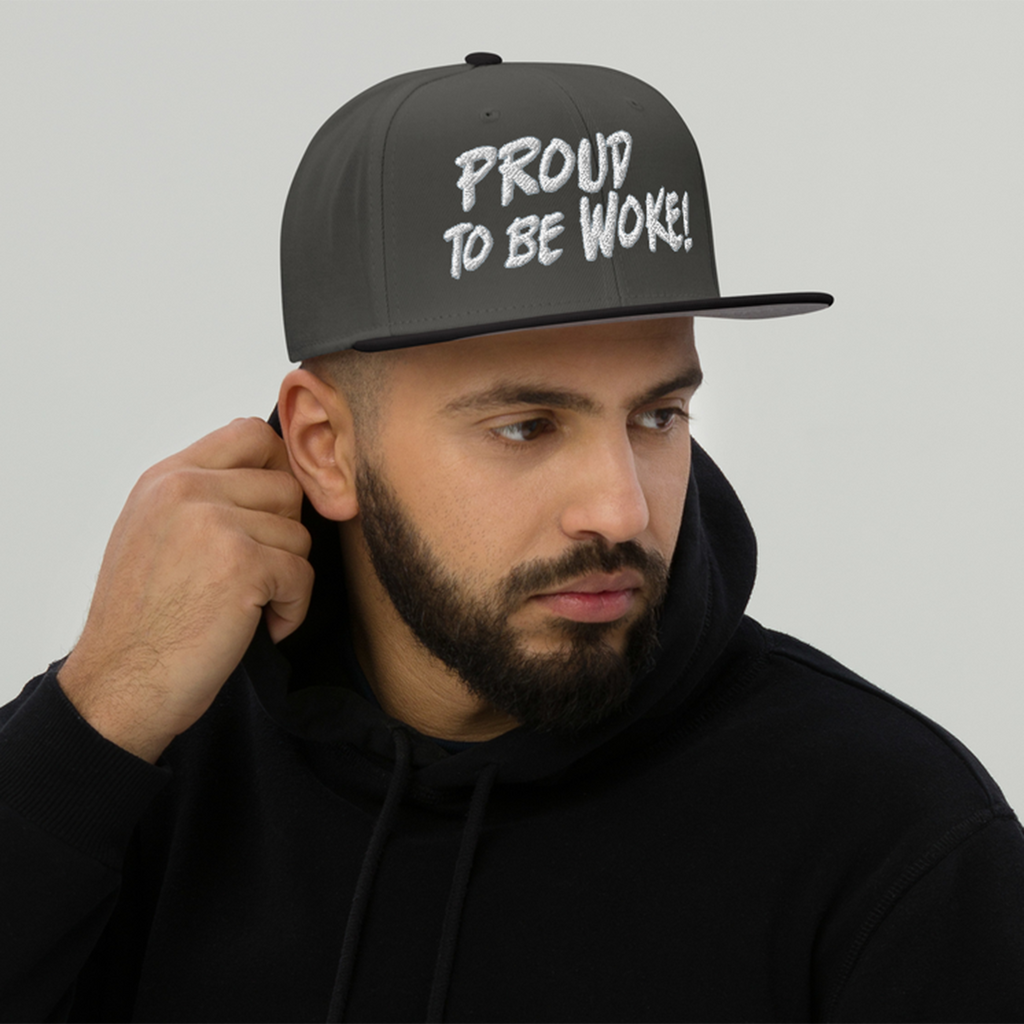 PROUD TO BE WOKE SNAPBACK CAP/
Black/Charcoal gray/Charcoal gray