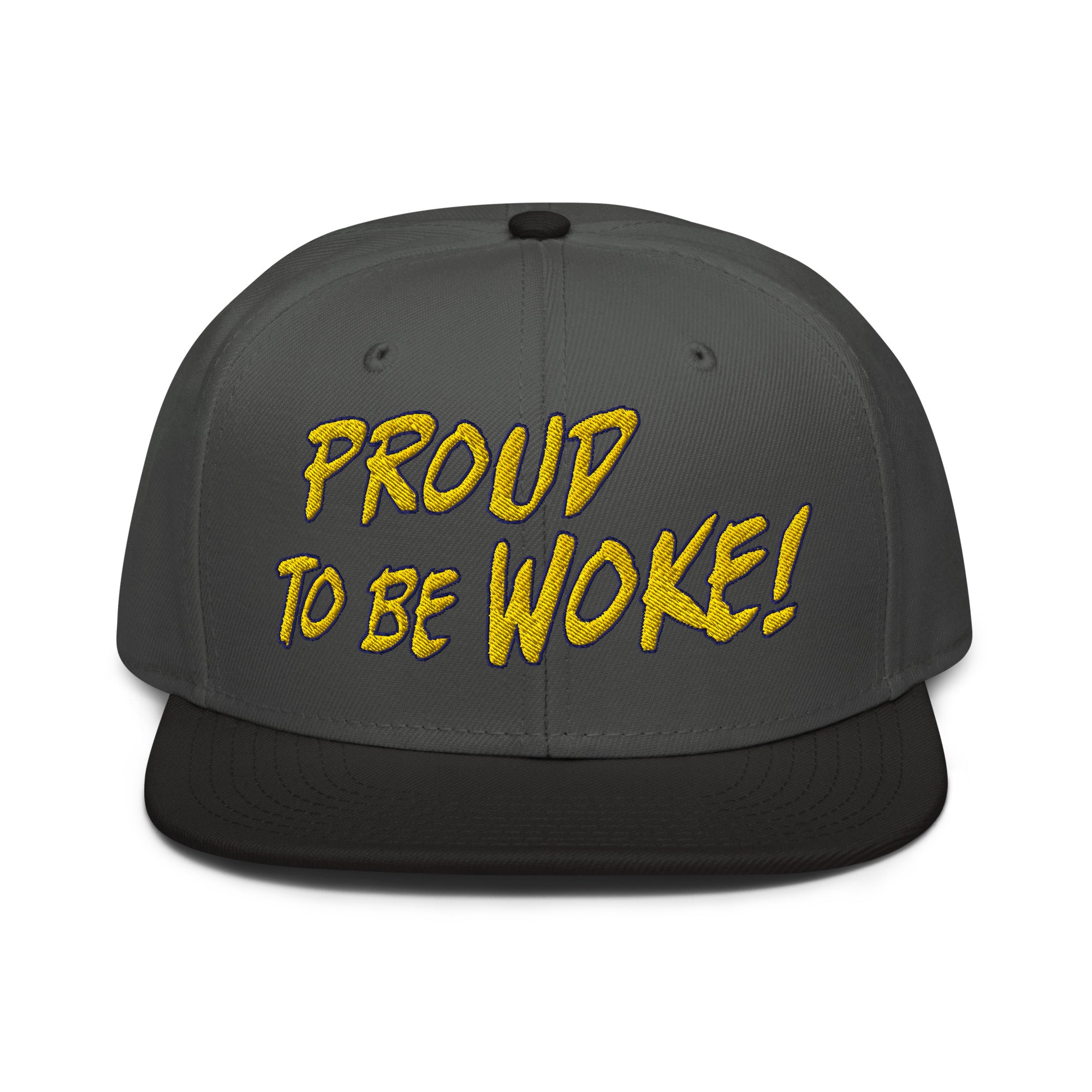PROUD TO BE WOKE SNAPBACK CAP/Black/Charcoal gray/Charcoal gray