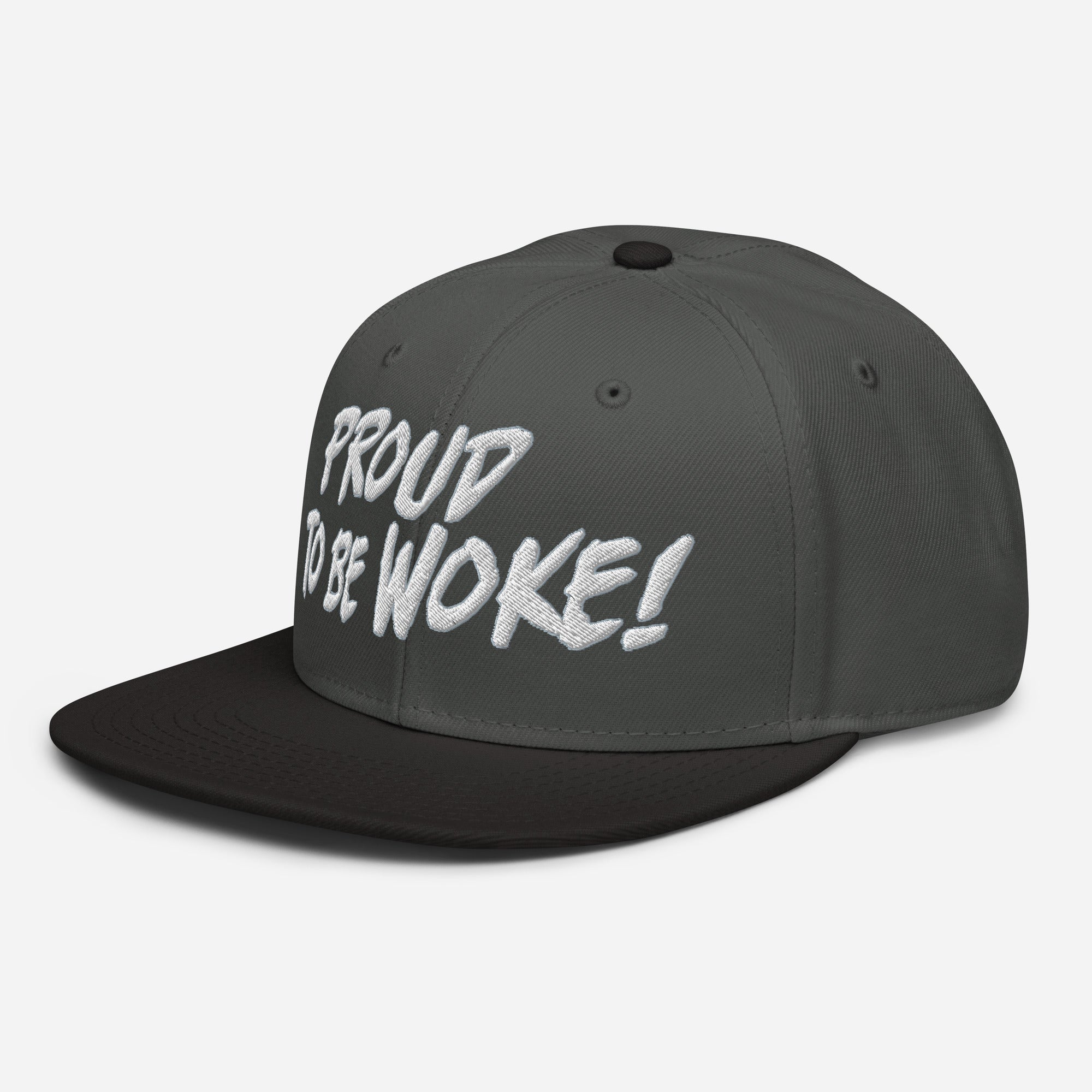 PROUD TO BE WOKE SNAPBACK CAP/Black/Charcoal gray/Charcoal gray