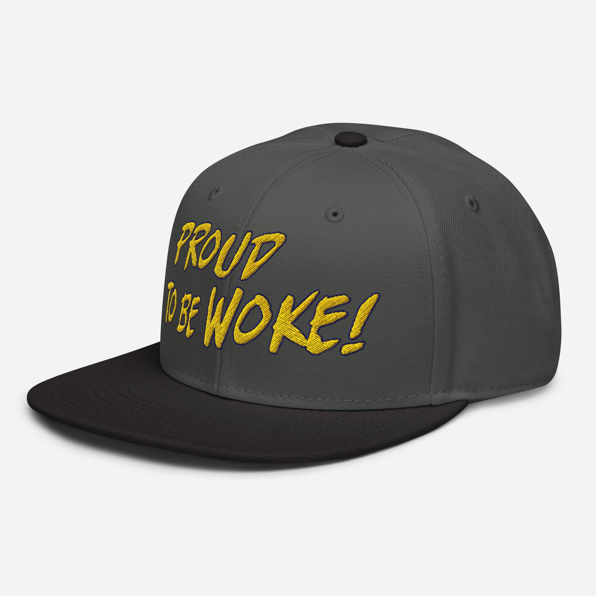 PROUD TO BE WOKE SNAPBACK CAP/Black/Charcoal gray/Charcoal gray