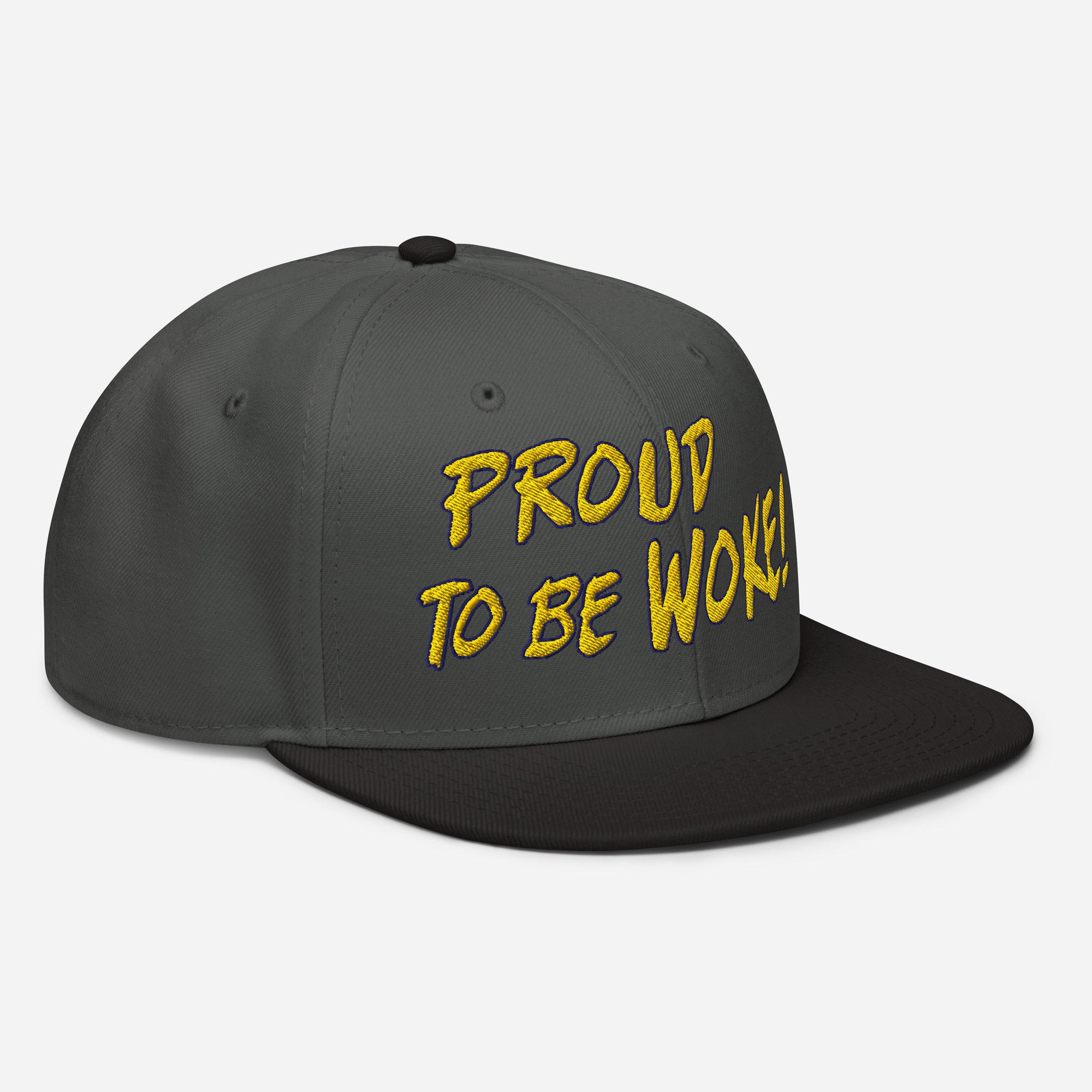 PROUD TO BE WOKE SNAPBACK CAP/
Black/Charcoal gray/Charcoal gray