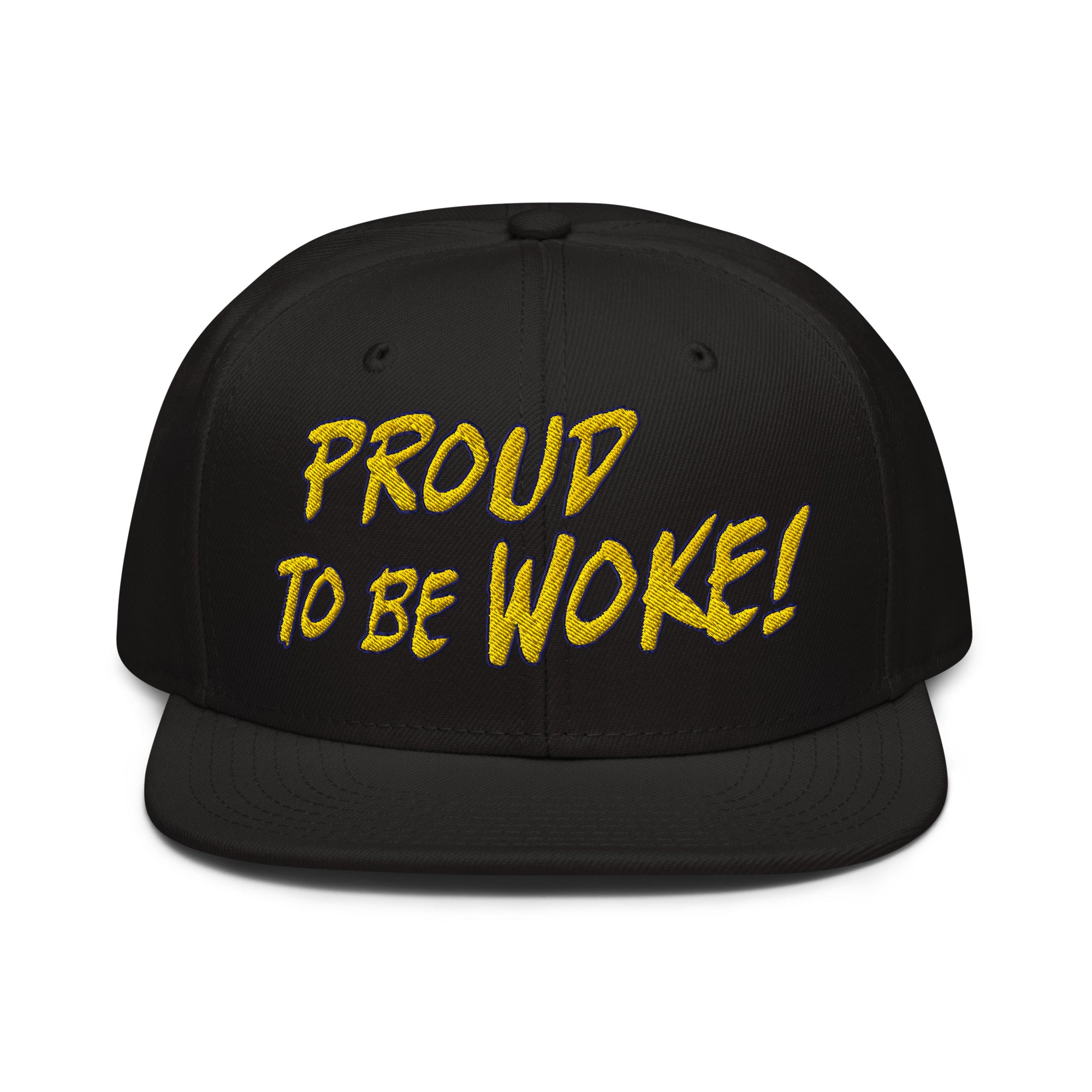 PROUD TO BE WOKE SNAPBACK CAP/Black